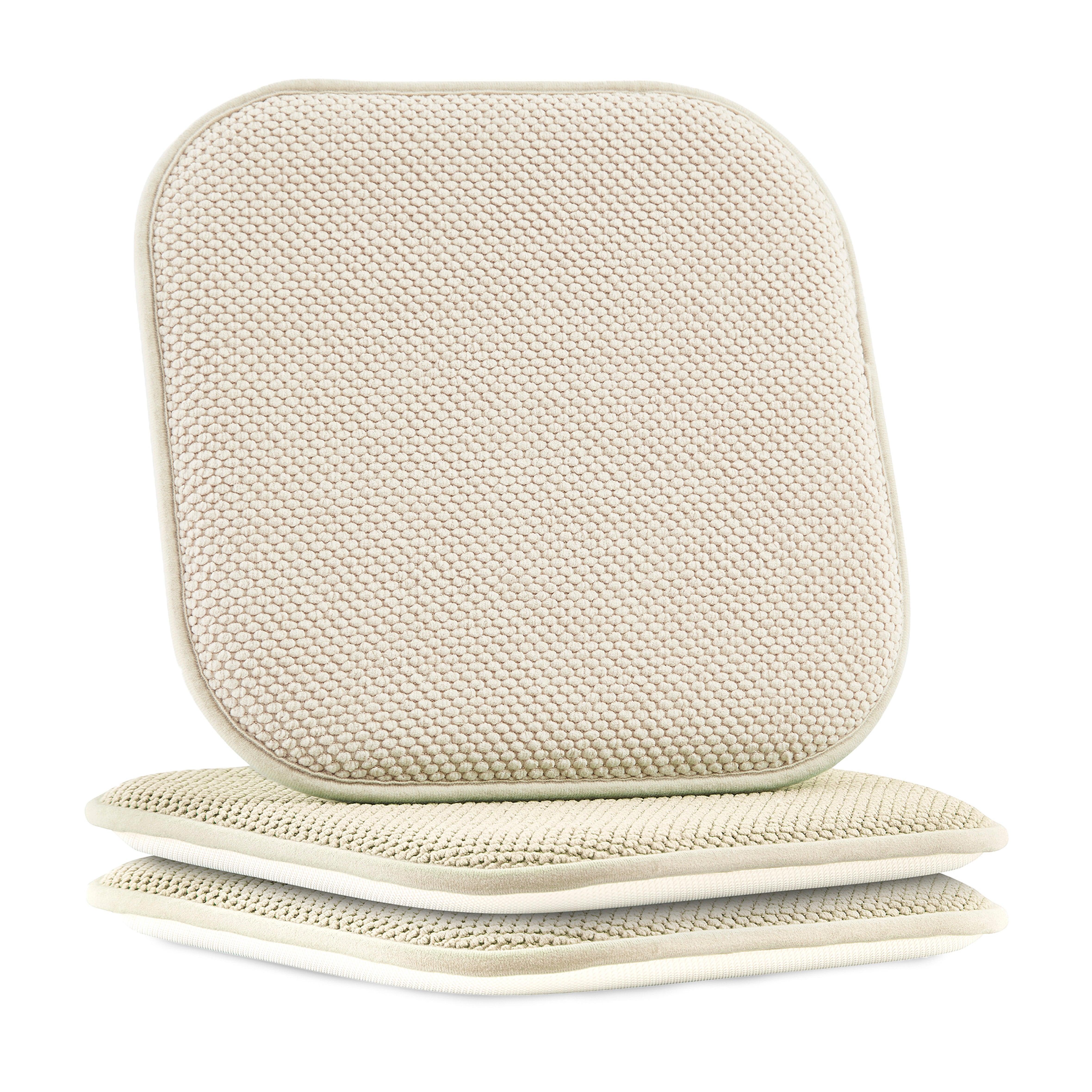Everlaneas 2 Pack Textured Chair Cushion Covers - Skid-Proof Rubber Backing