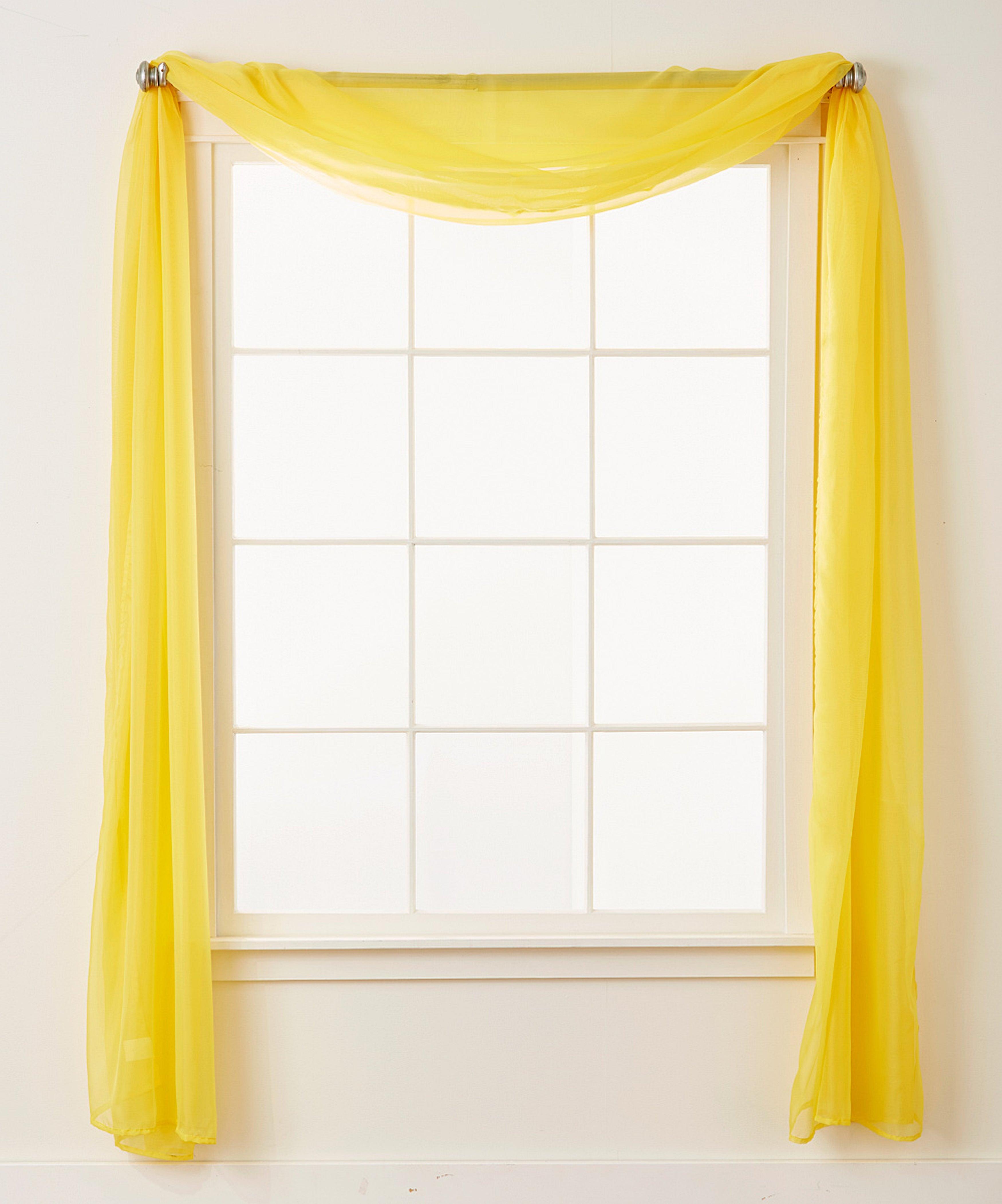 Everlaneas 1 Panel - Scarf Solid Sheer Curtain Panel - Rod Pocket - 60" Width X 216" Length