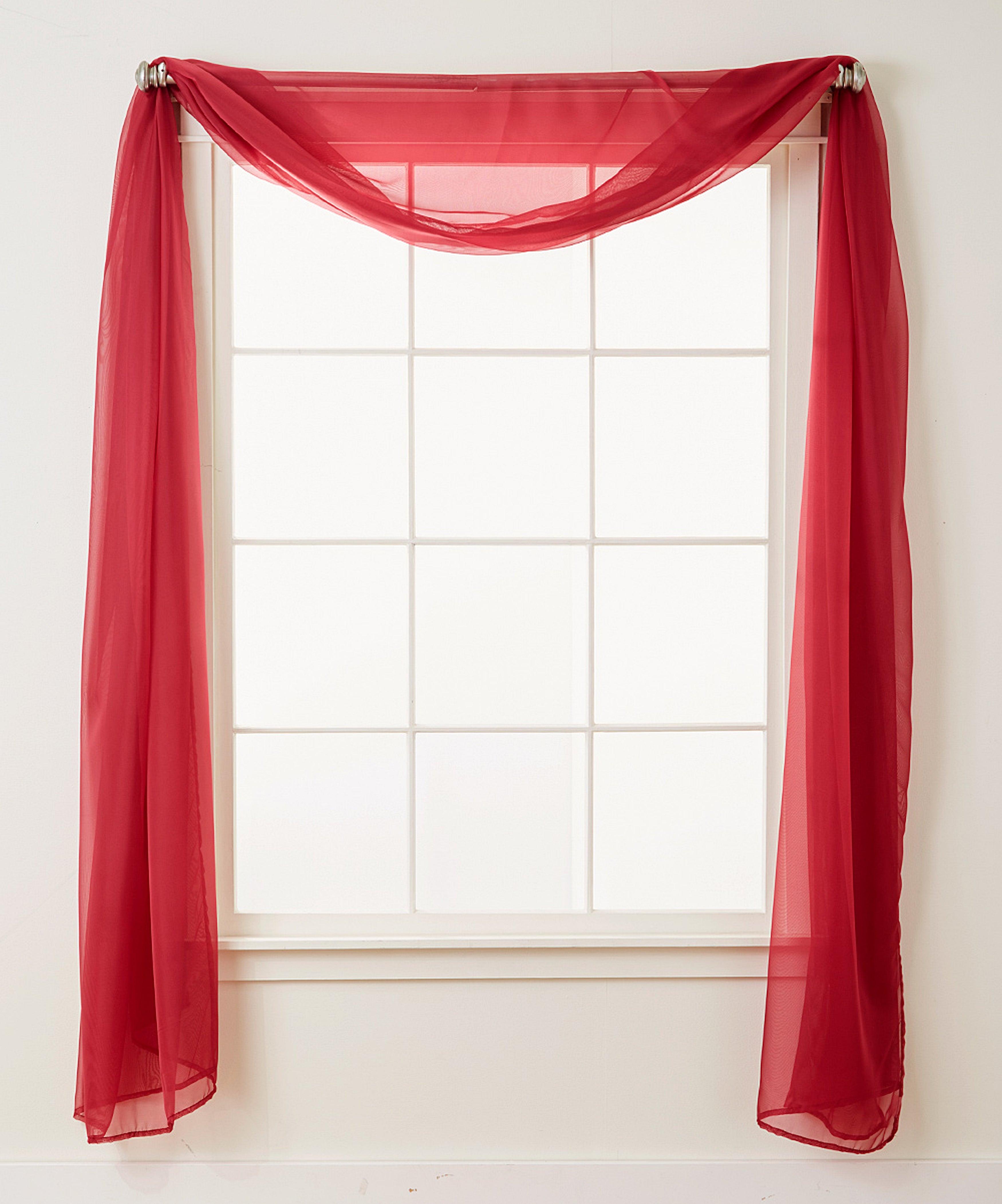 Everlaneas 1 Panel - Scarf Solid Sheer Curtain Panel - Rod Pocket - 60" Width X 216" Length