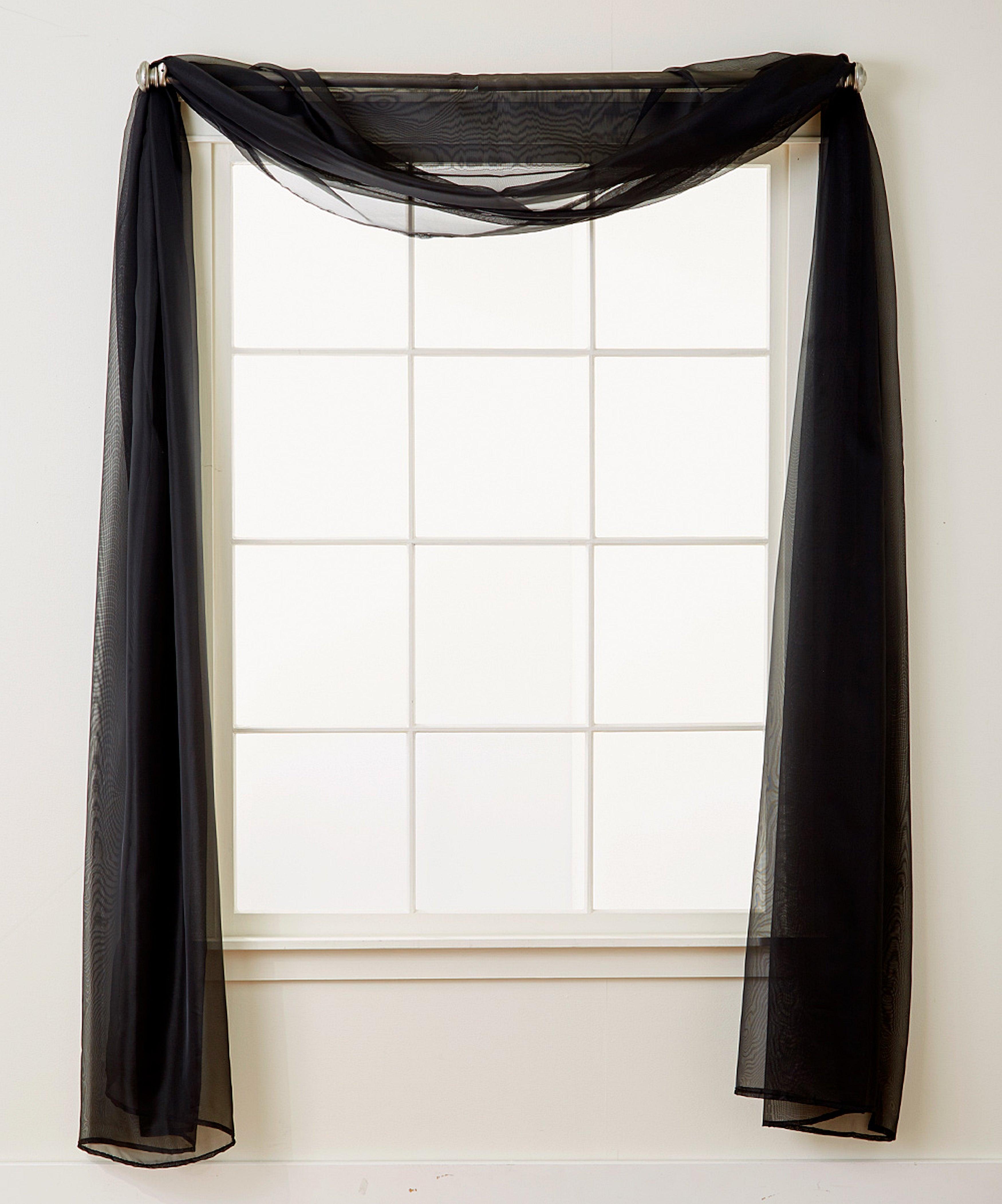 Everlaneas 1 Panel - Scarf Solid Sheer Curtain Panel - Rod Pocket - 60" Width X 216" Length