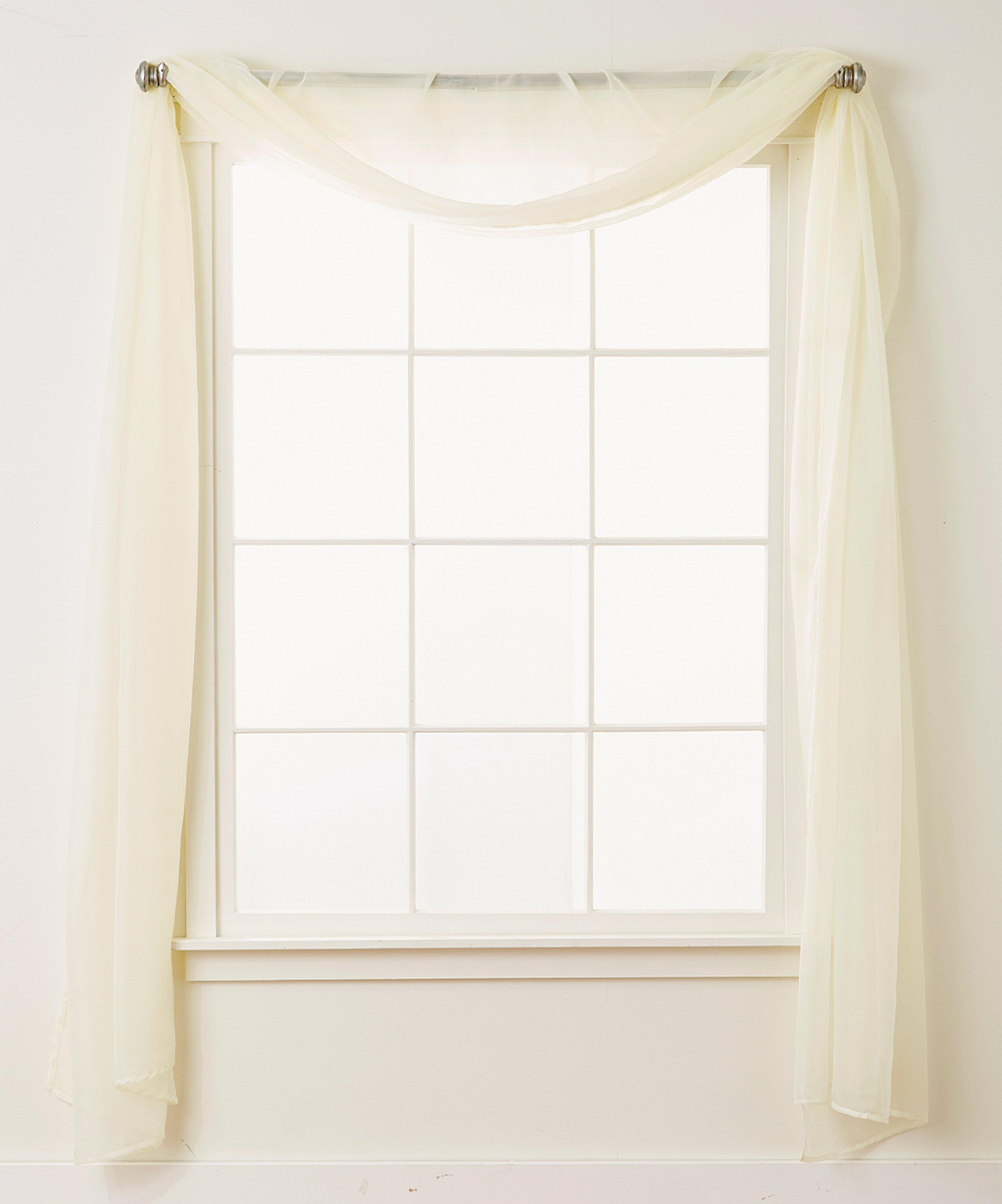 Everlaneas 1 Panel - Scarf Solid Sheer Curtain Panel - Rod Pocket - 60" Width X 216" Length