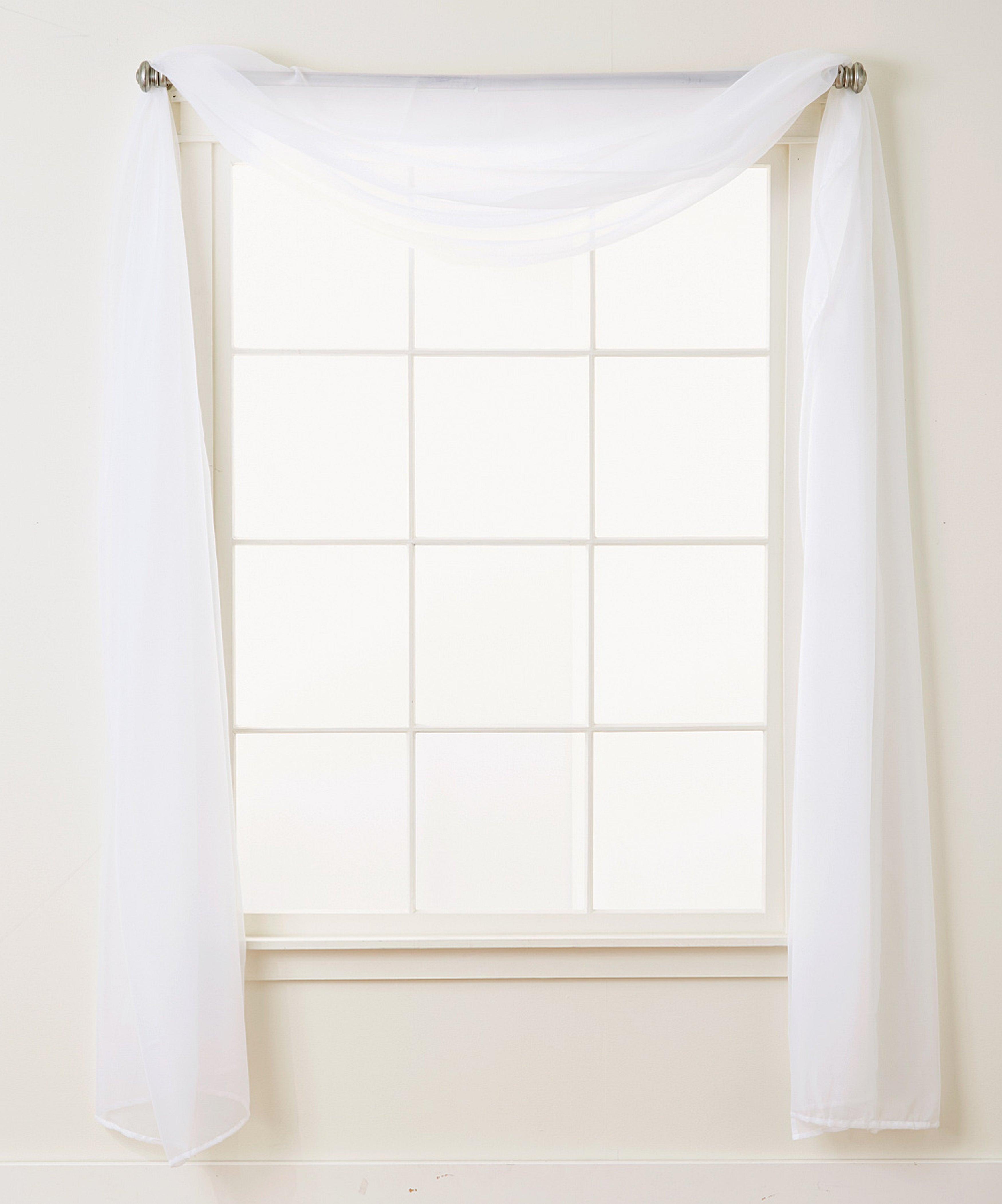 Everlaneas 1 Panel - Scarf Solid Sheer Curtain Panel - Rod Pocket - 60" Width X 216" Length