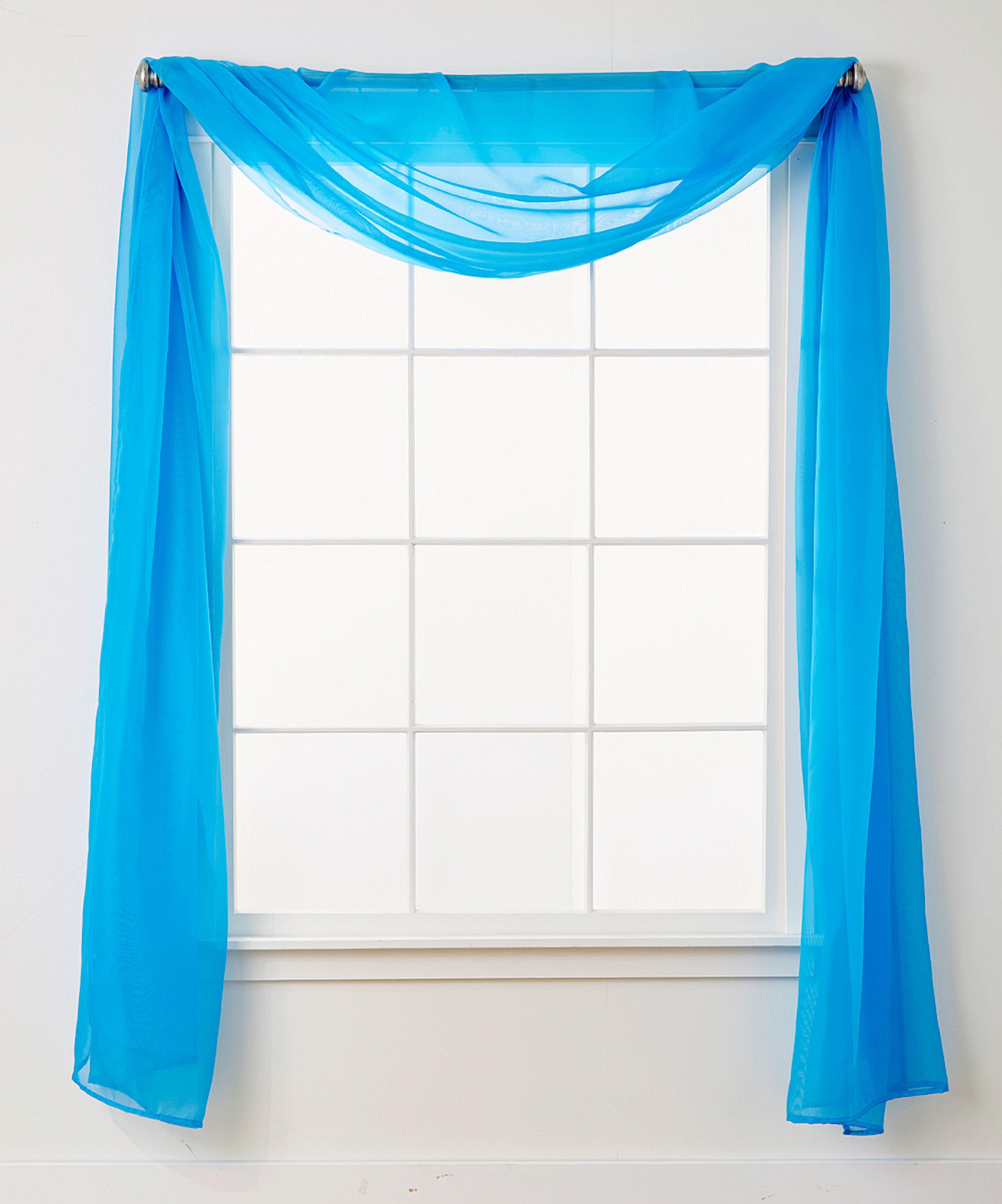 Everlaneas 1 Panel - Scarf Solid Sheer Curtain Panel - Rod Pocket - 60" Width X 216" Length