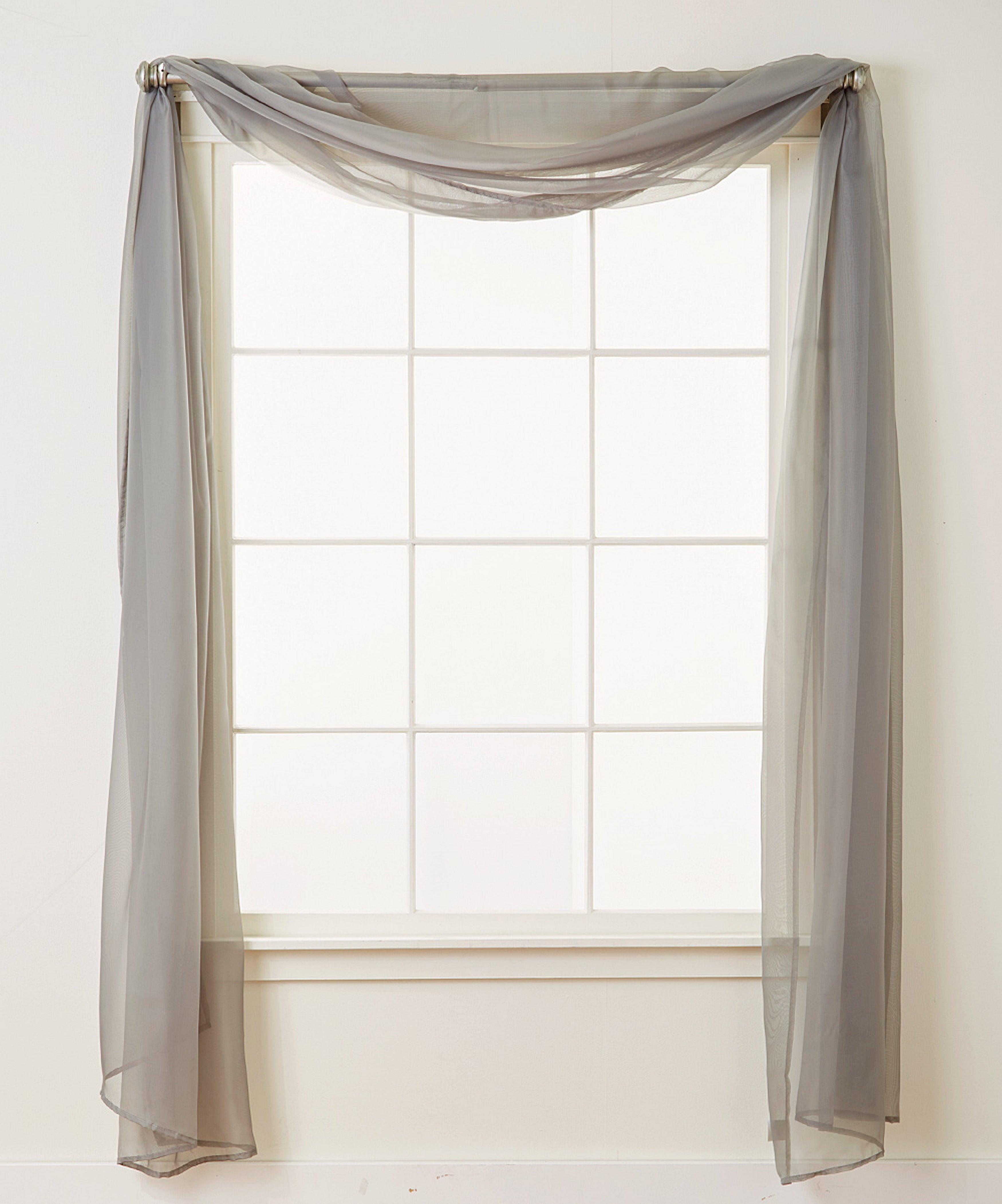 Everlaneas 1 Panel - Scarf Solid Sheer Curtain Panel - Rod Pocket - 60" Width X 216" Length