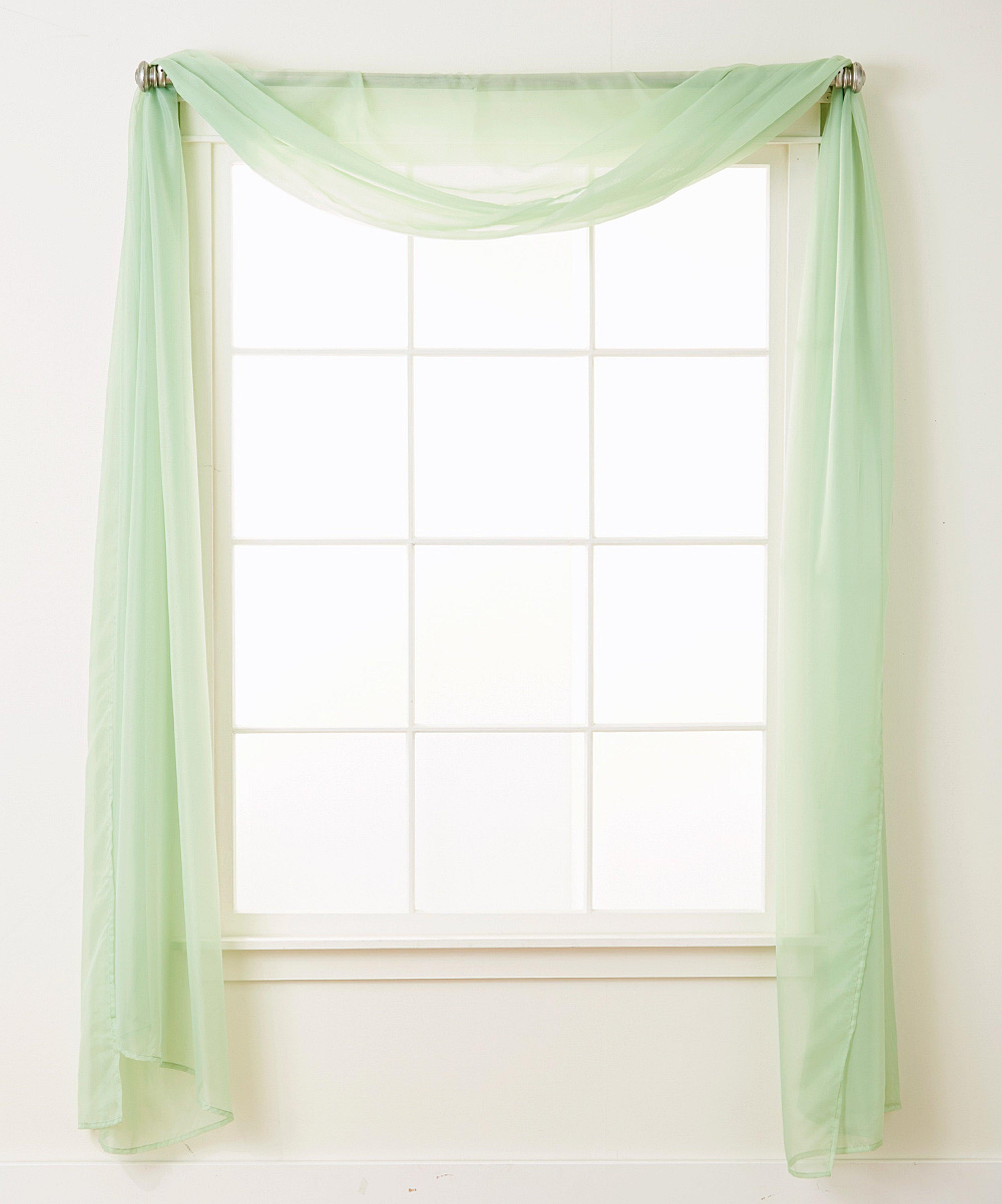 Everlaneas 1 Panel - Scarf Solid Sheer Curtain Panel - Rod Pocket - 60" Width X 216" Length