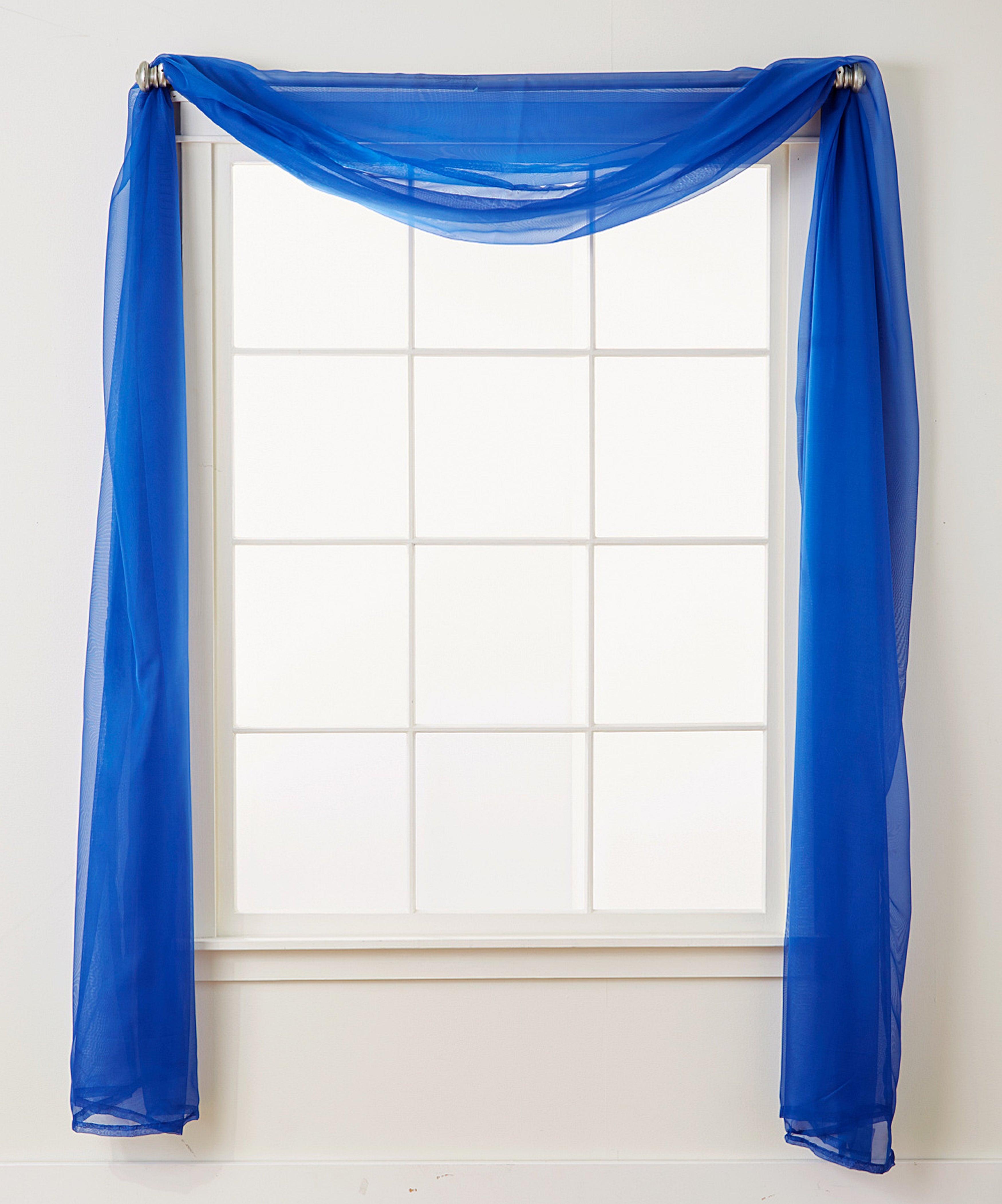 Everlaneas 1 Panel - Scarf Solid Sheer Curtain Panel - Rod Pocket - 60" Width X 216" Length