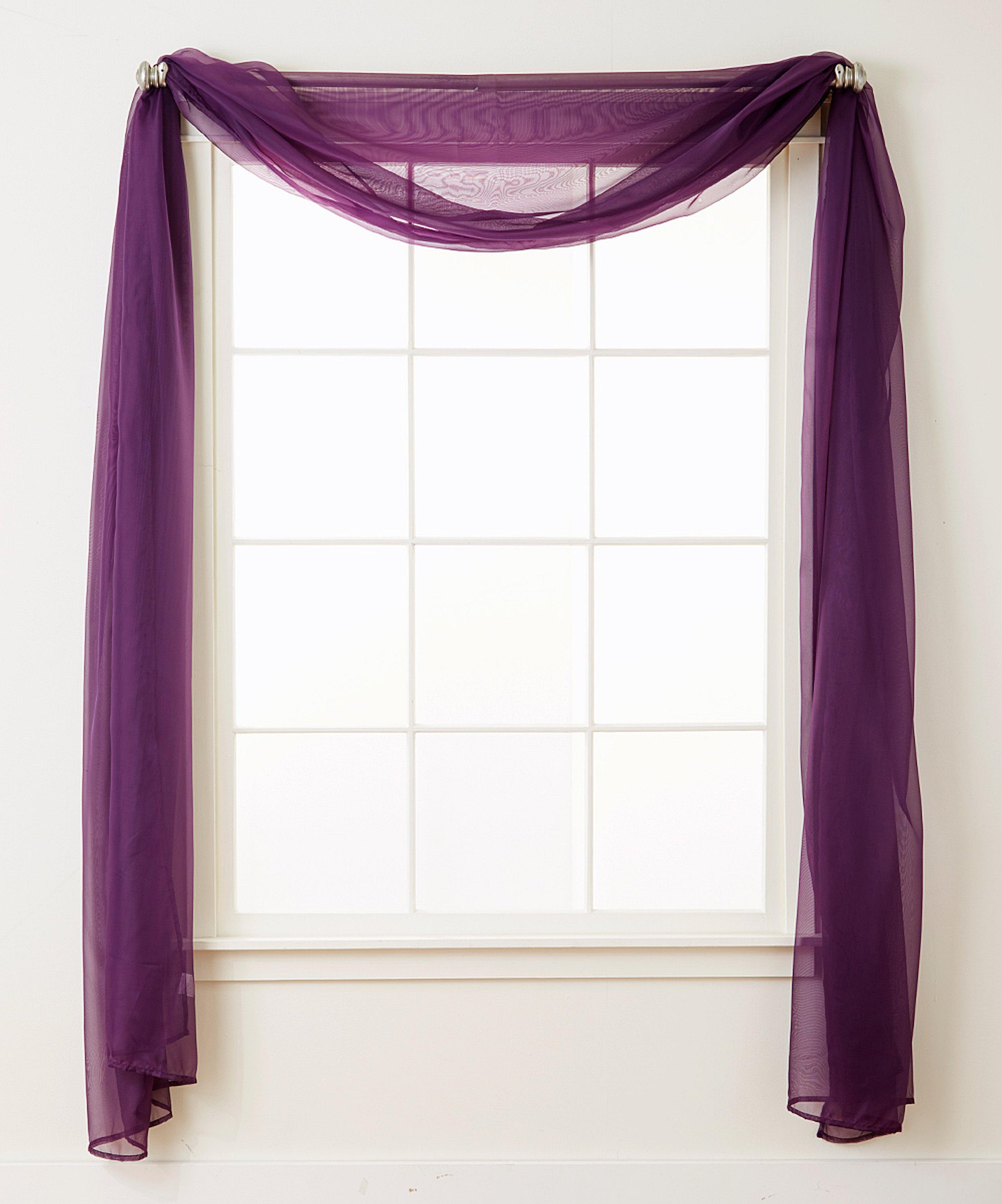 Everlaneas 1 Panel - Scarf Solid Sheer Curtain Panel - Rod Pocket - 60" Width X 216" Length