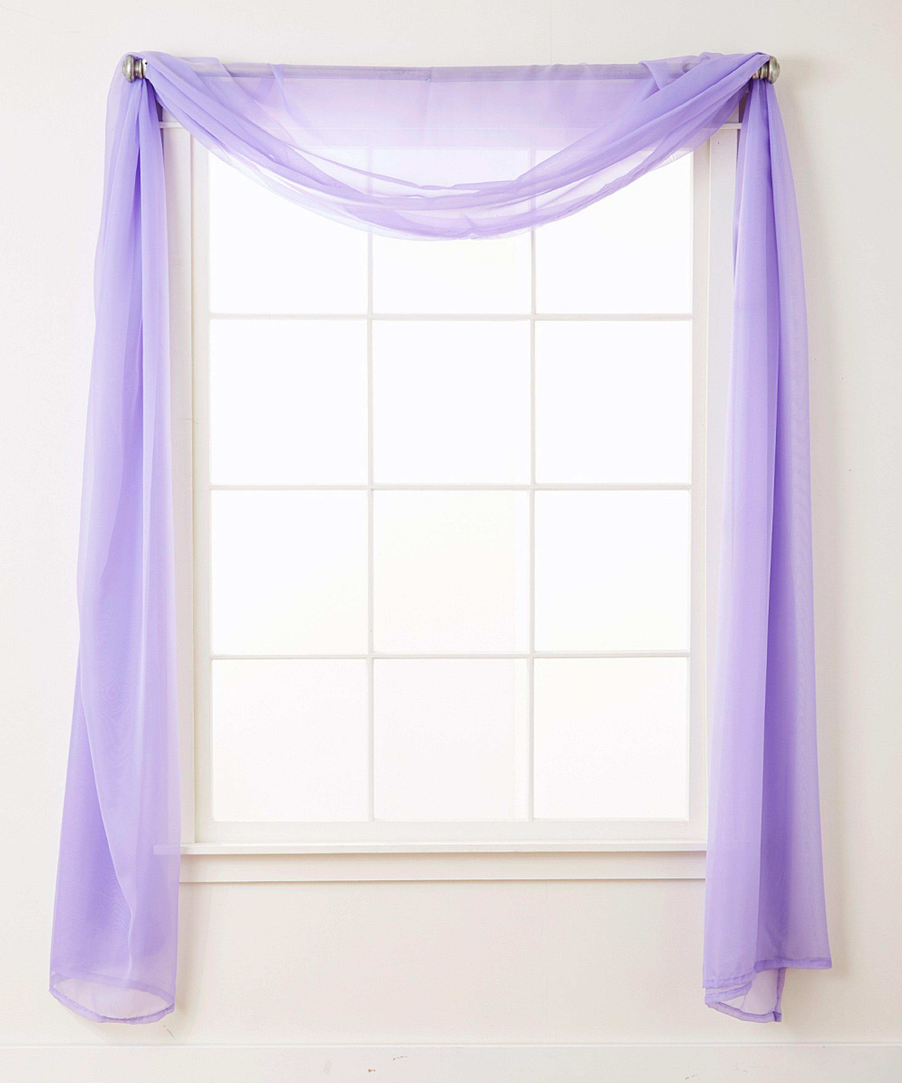 Everlaneas 1 Panel - Scarf Solid Sheer Curtain Panel - Rod Pocket - 60" Width X 216" Length