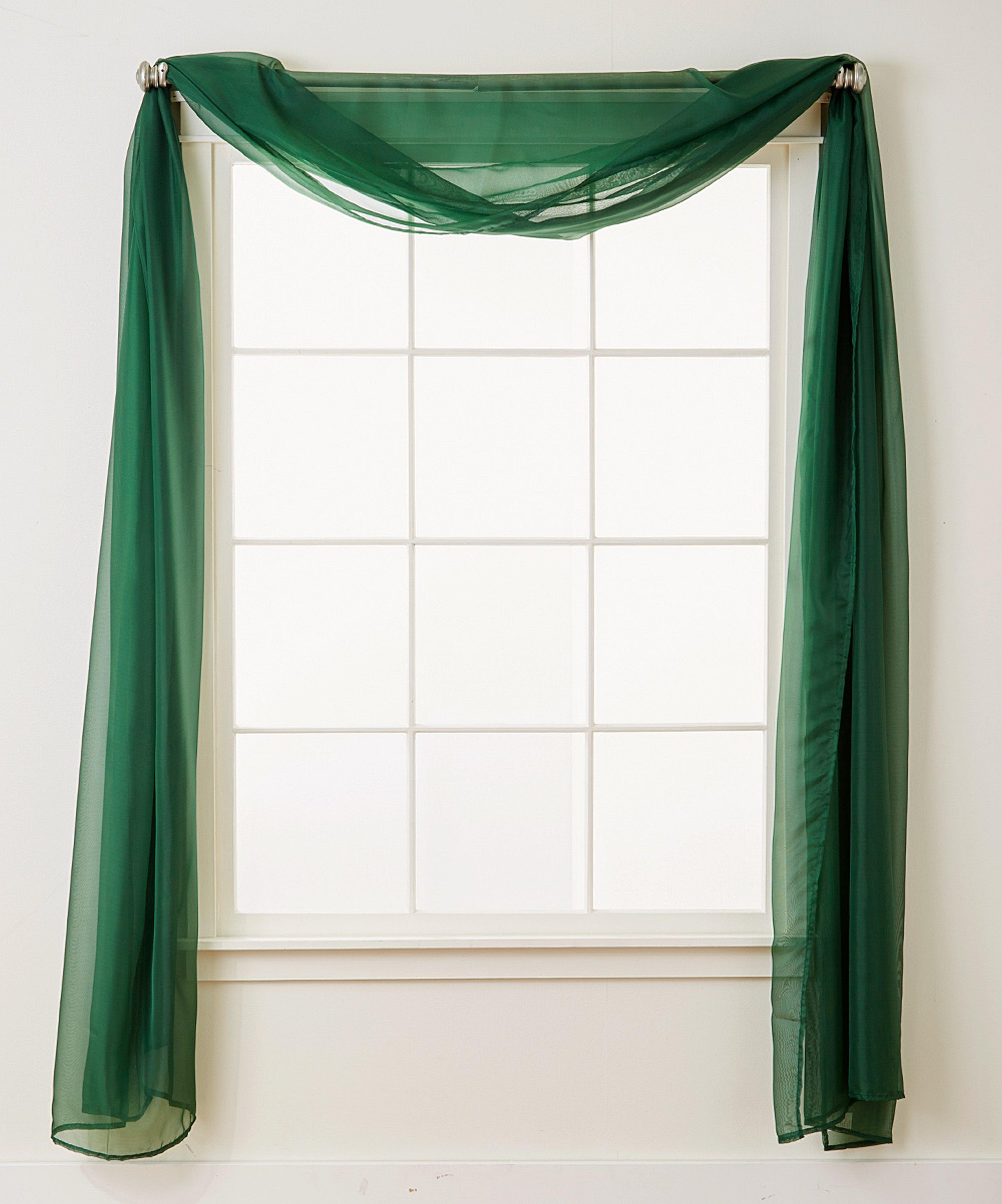 Everlaneas 1 Panel - Scarf Solid Sheer Curtain Panel - Rod Pocket - 60" Width X 216" Length