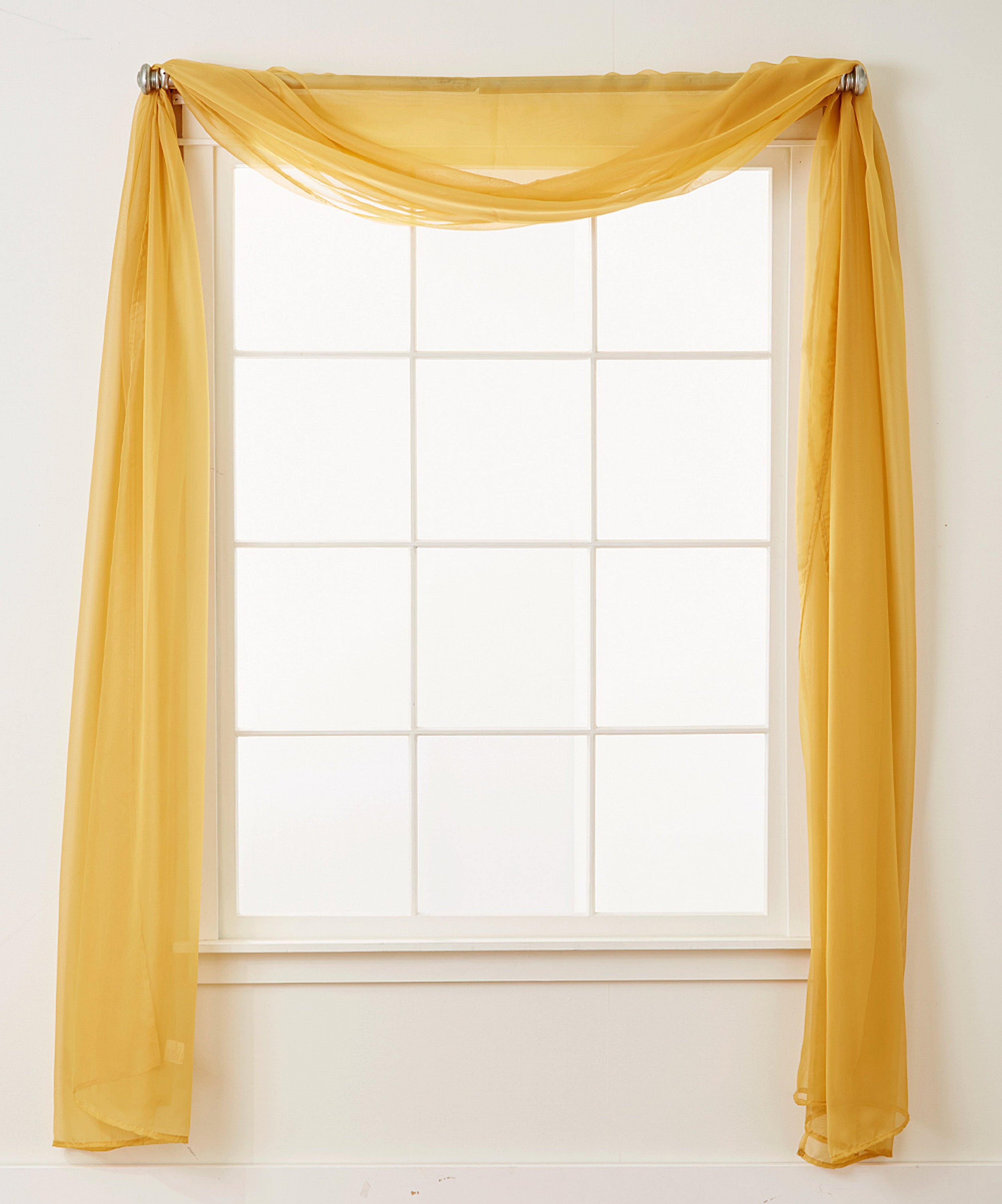 Everlaneas 1 Panel - Scarf Solid Sheer Curtain Panel - Rod Pocket - 60" Width X 216" Length