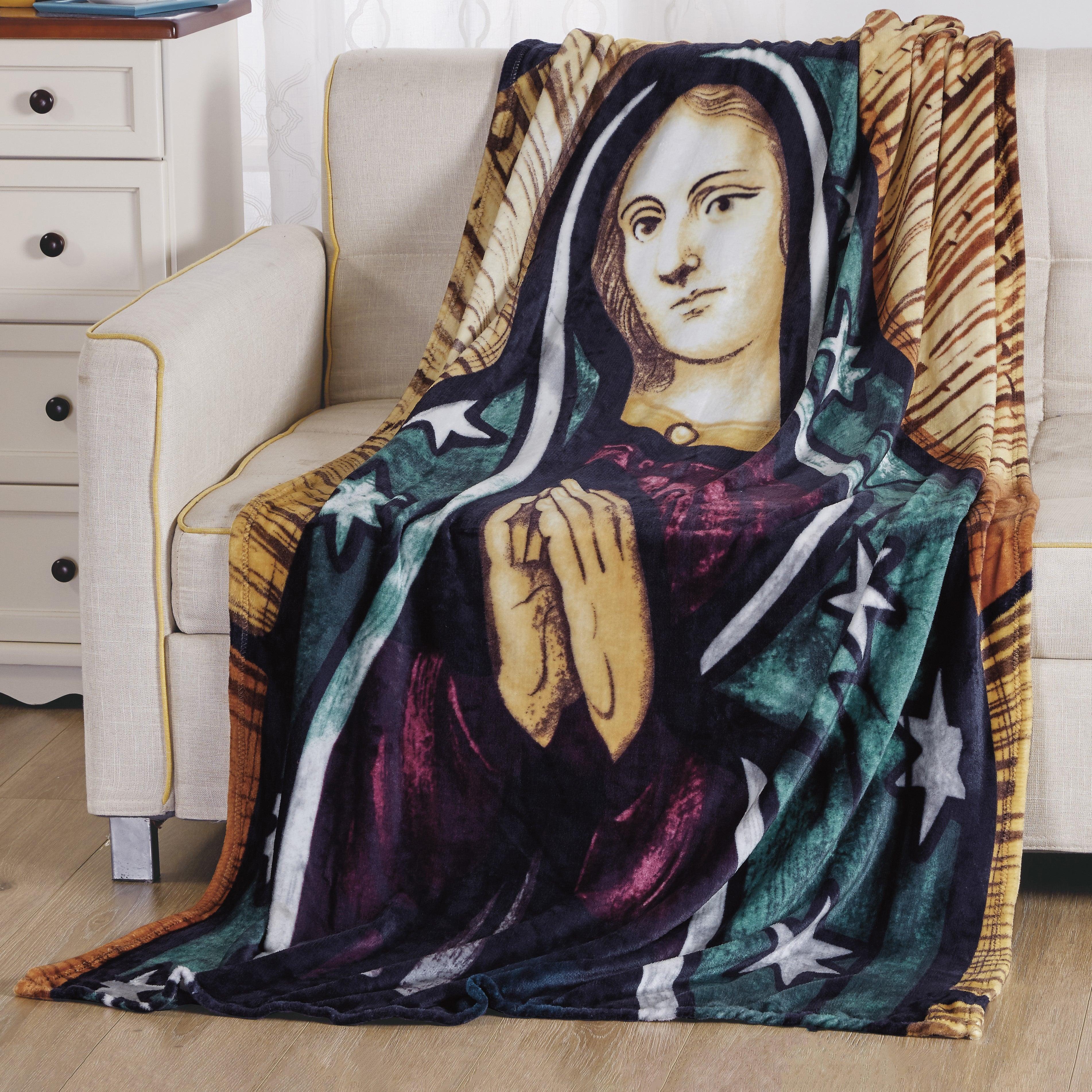 Everlaneas Religious Flannel Fleece Throw Blanket - Velvet Feel, 50 x 70 inches