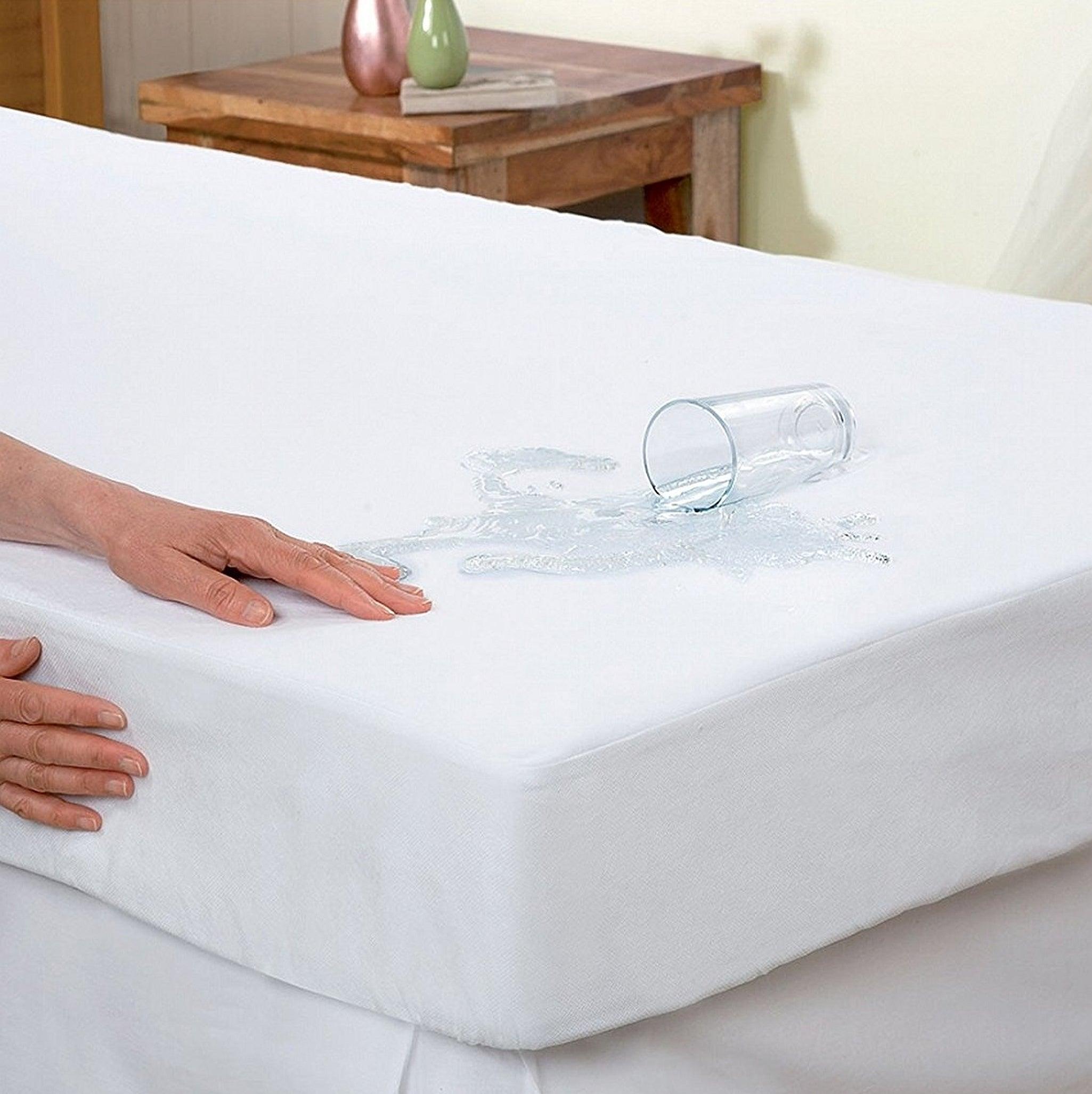 Everlaneas Terry-Cotton Mattress Protector 100% Water Resistant, Fits Mattresses up to 16"