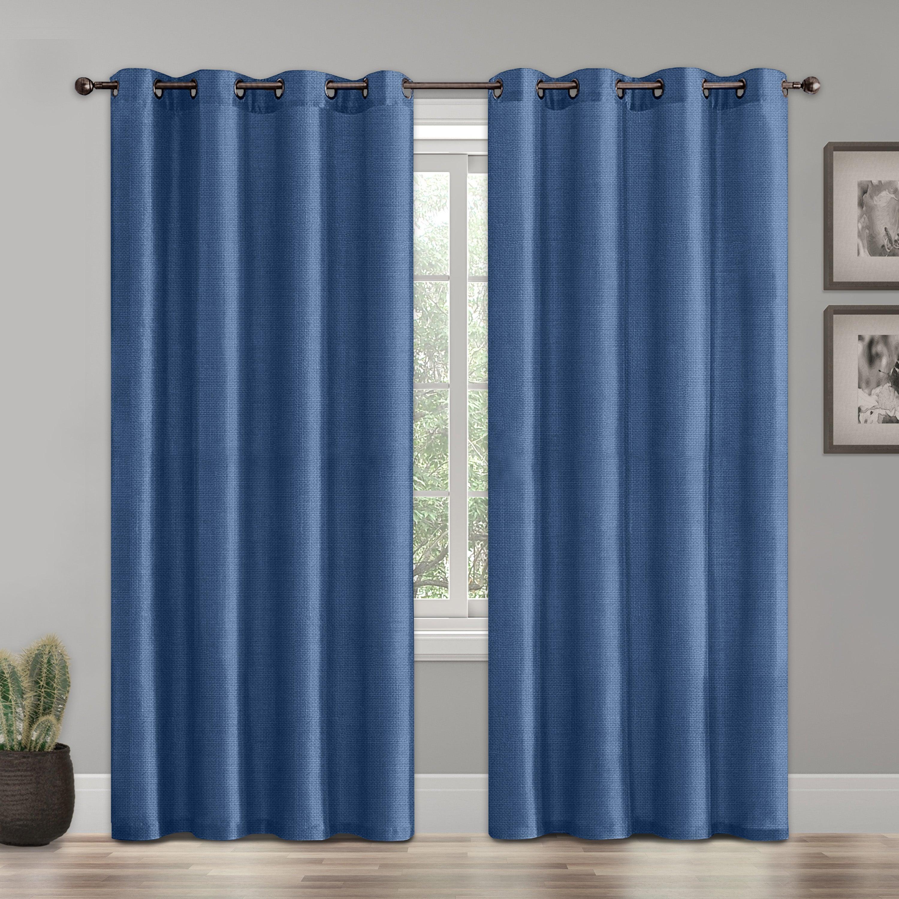 Everlaneas Set of 2 Room Darkening Grommet Top Curtains