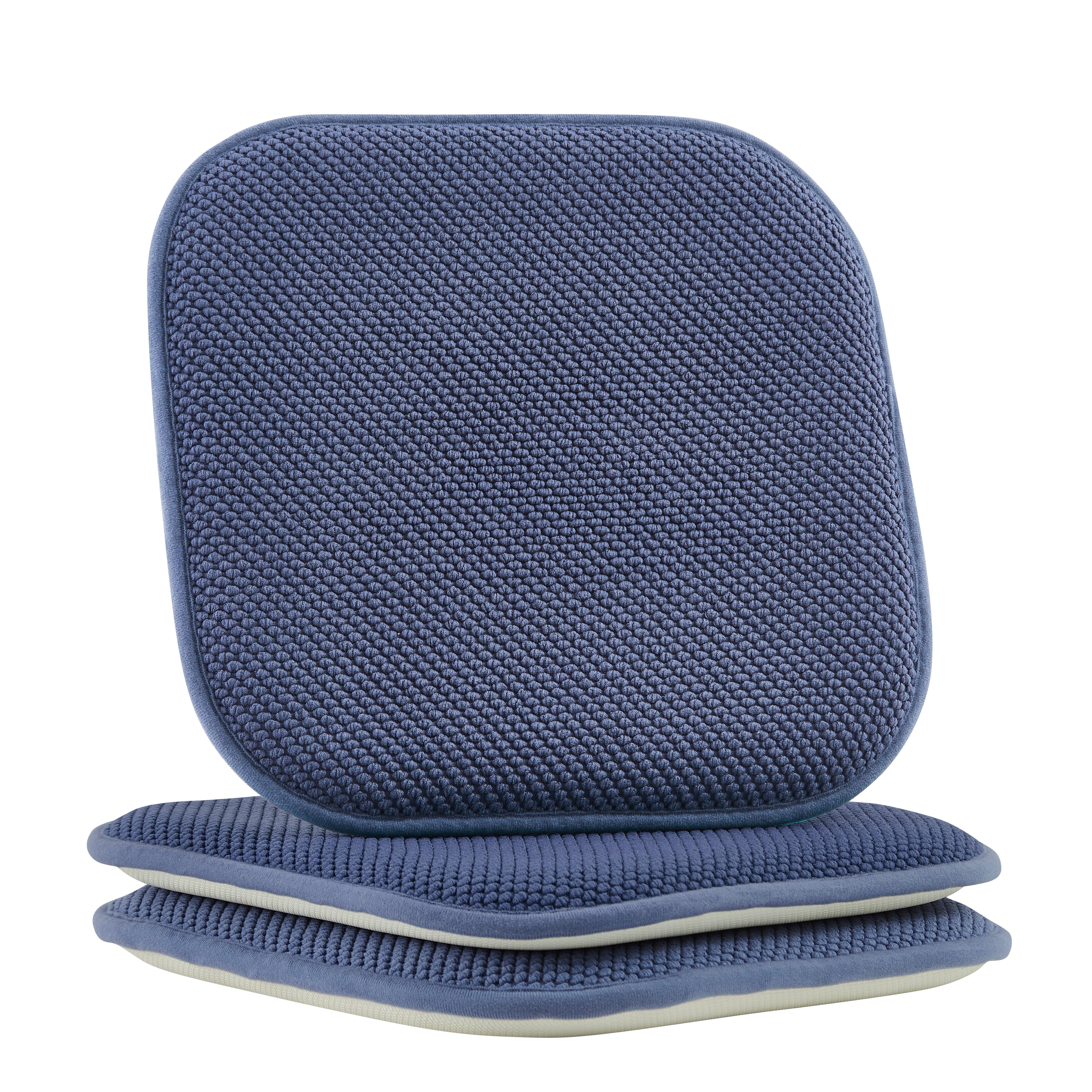 Everlaneas 2 Pack Textured Chair Cushion Covers - Skid-Proof Rubber Backing