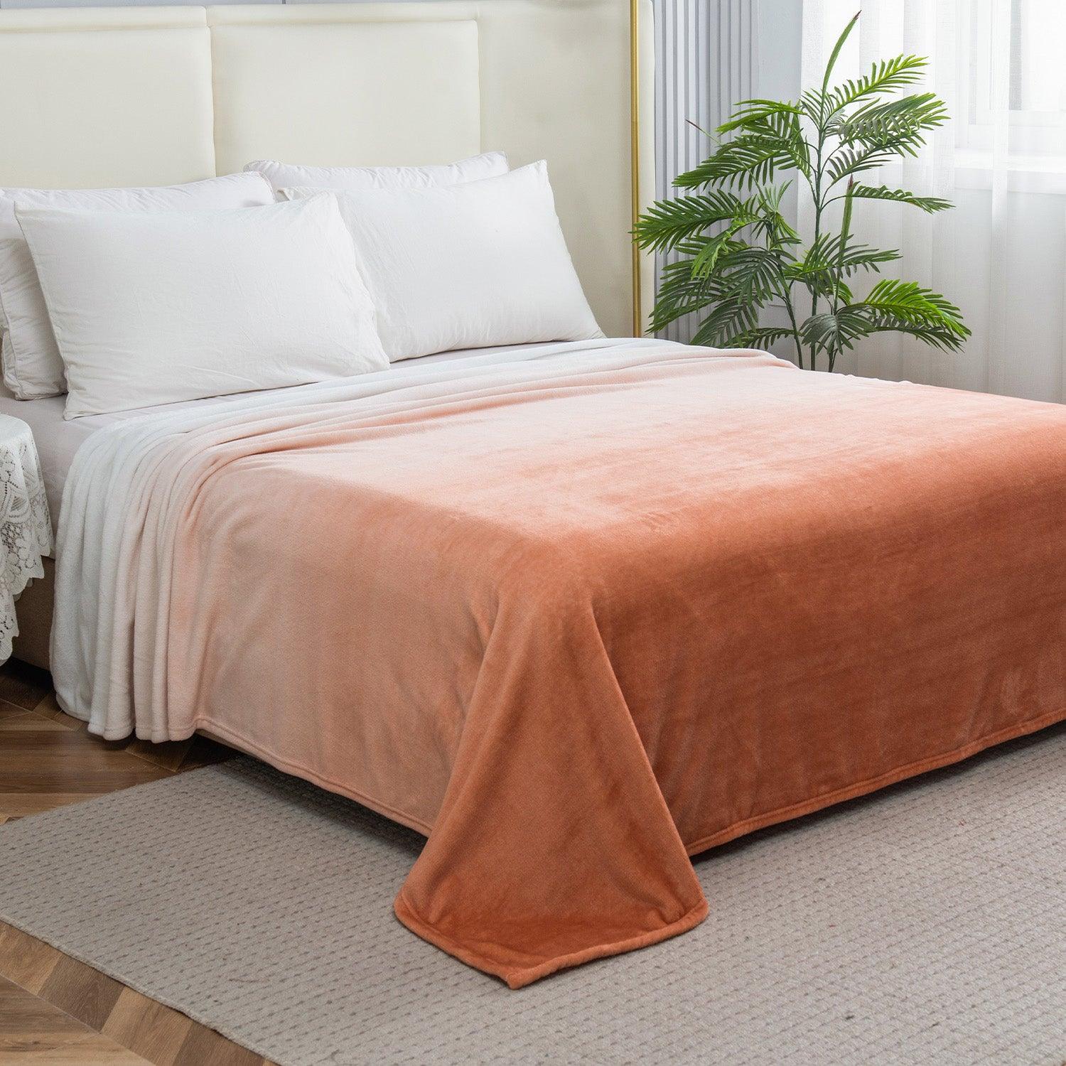 Everlaneas Ombre Printed Velour Fleece Blanket - Velvety Feel