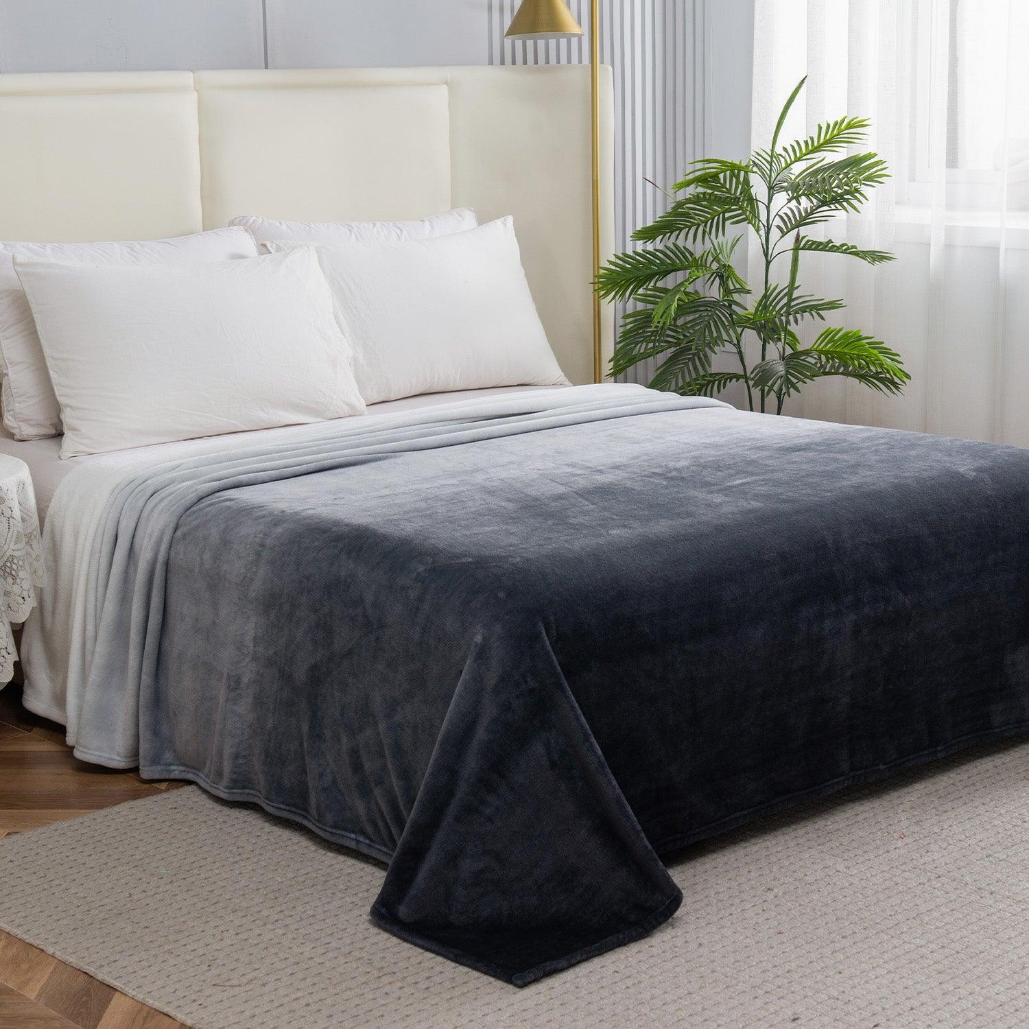 Everlaneas Ombre Printed Velour Fleece Blanket - Velvety Feel