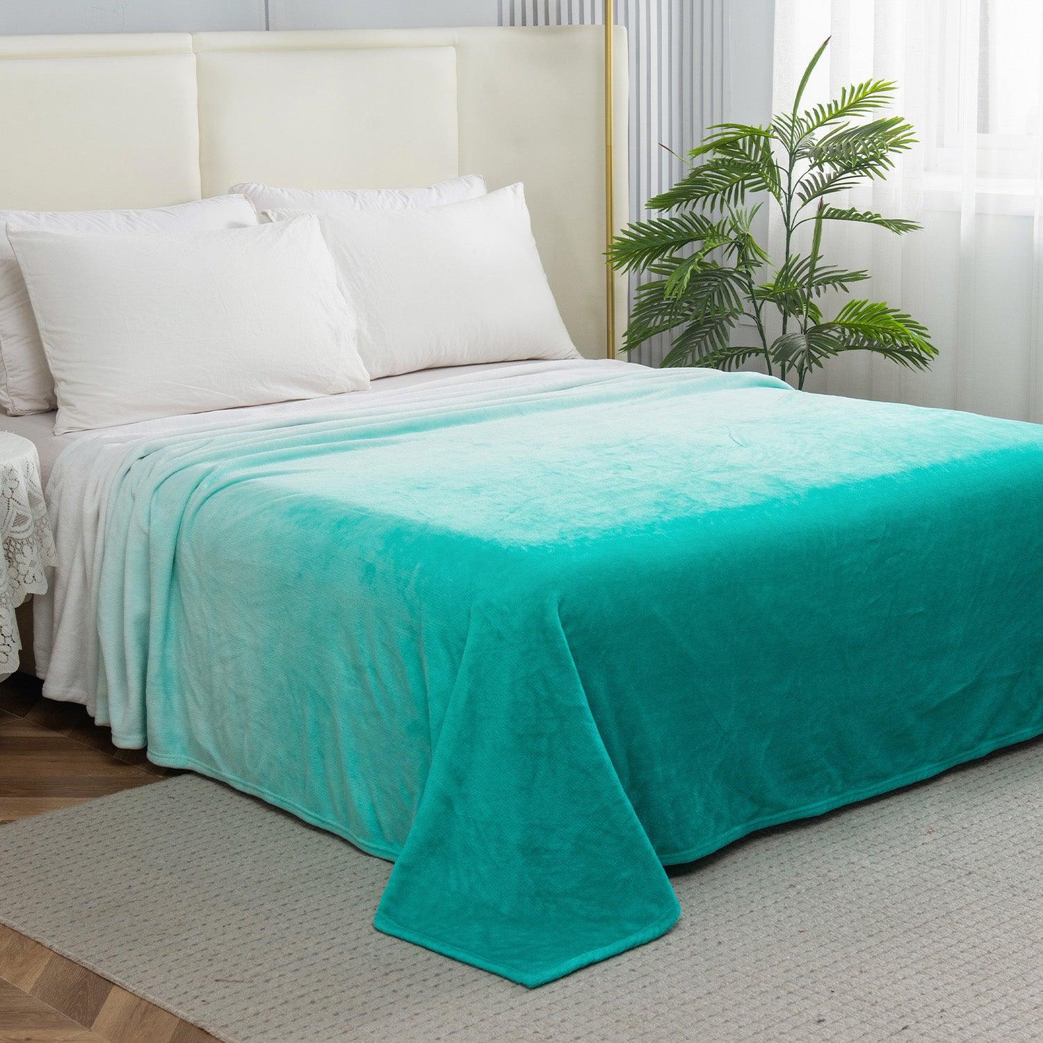 Everlaneas Ombre Printed Velour Fleece Blanket - Velvety Feel