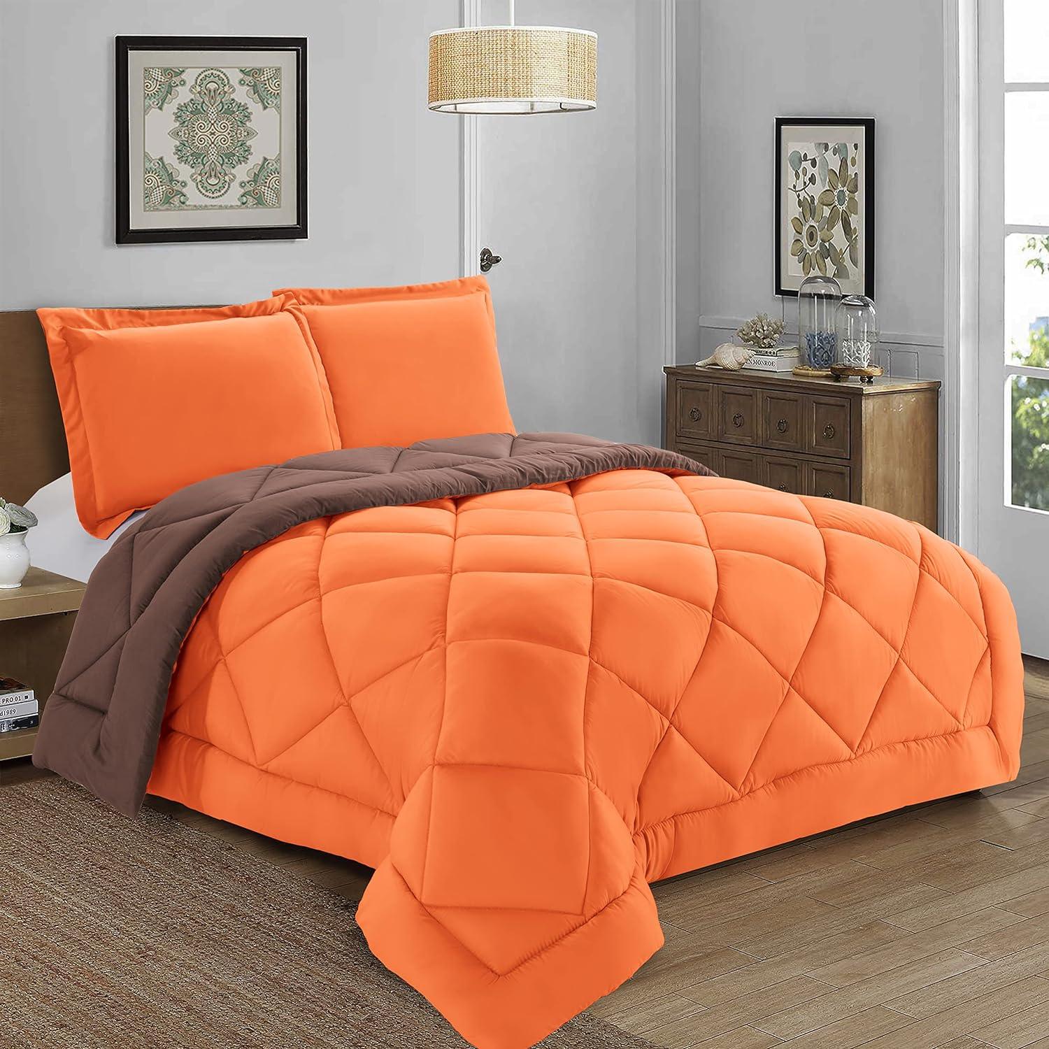 Everlaneas 3-Piece Reversible Diamond Stitched Comforter & Shams