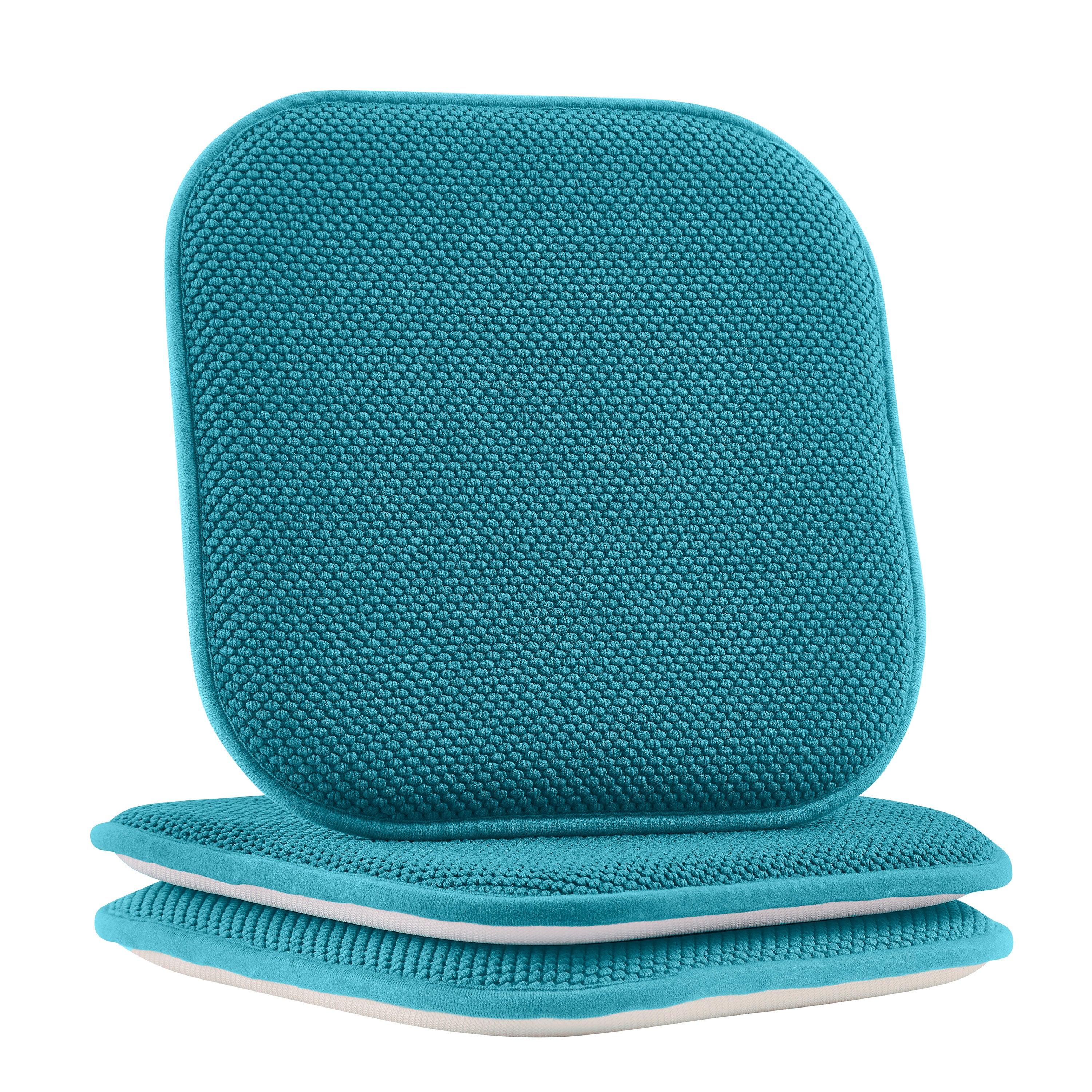 Everlaneas 2 Pack Textured Chair Cushion Covers - Skid-Proof Rubber Backing