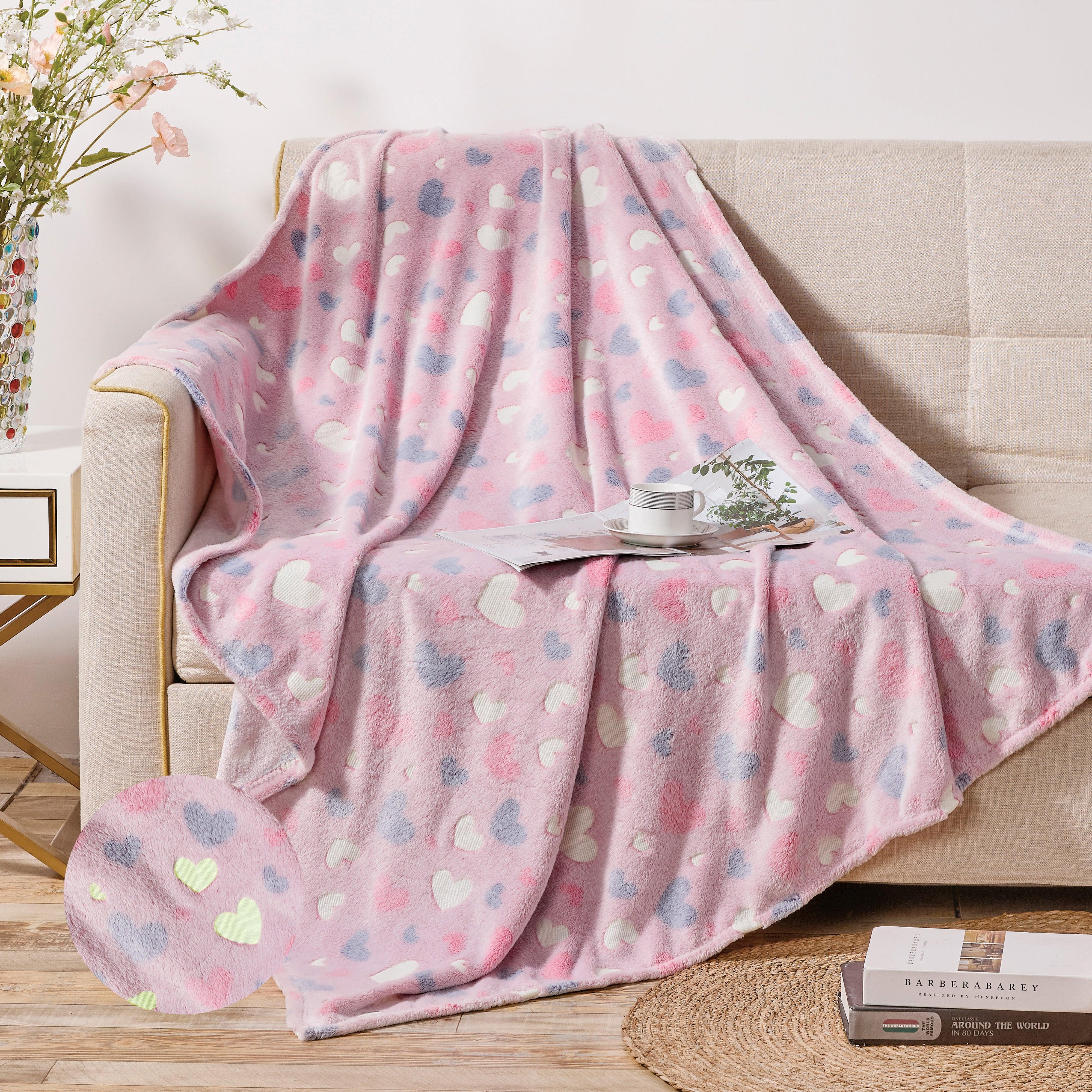 Everlaneas Glow In the Dark 50" x 60" Throw Blanket - Velvety Feel, 50 X 60 inches