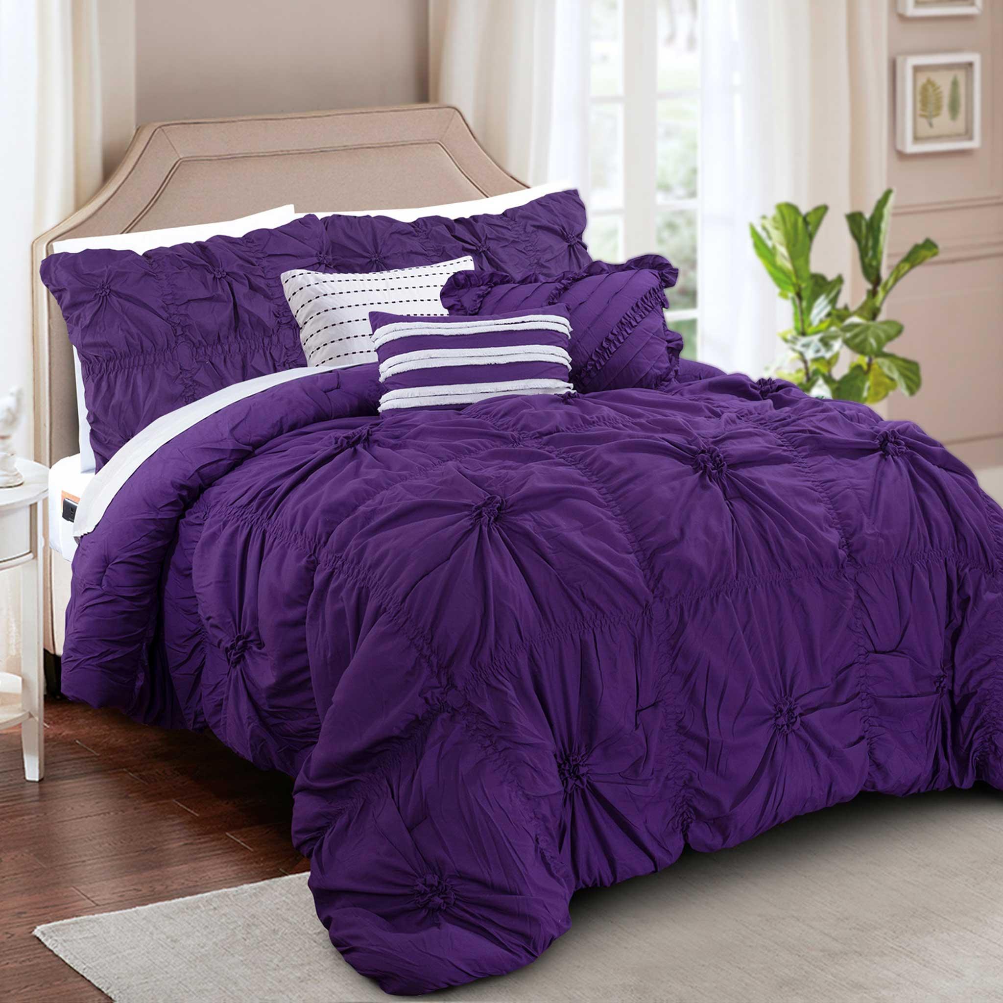 Everlaneas 12-Piece Amy Oversized Comforter Set - Includes 6-Piece Sheet Set with Double Sided Storage Pockets