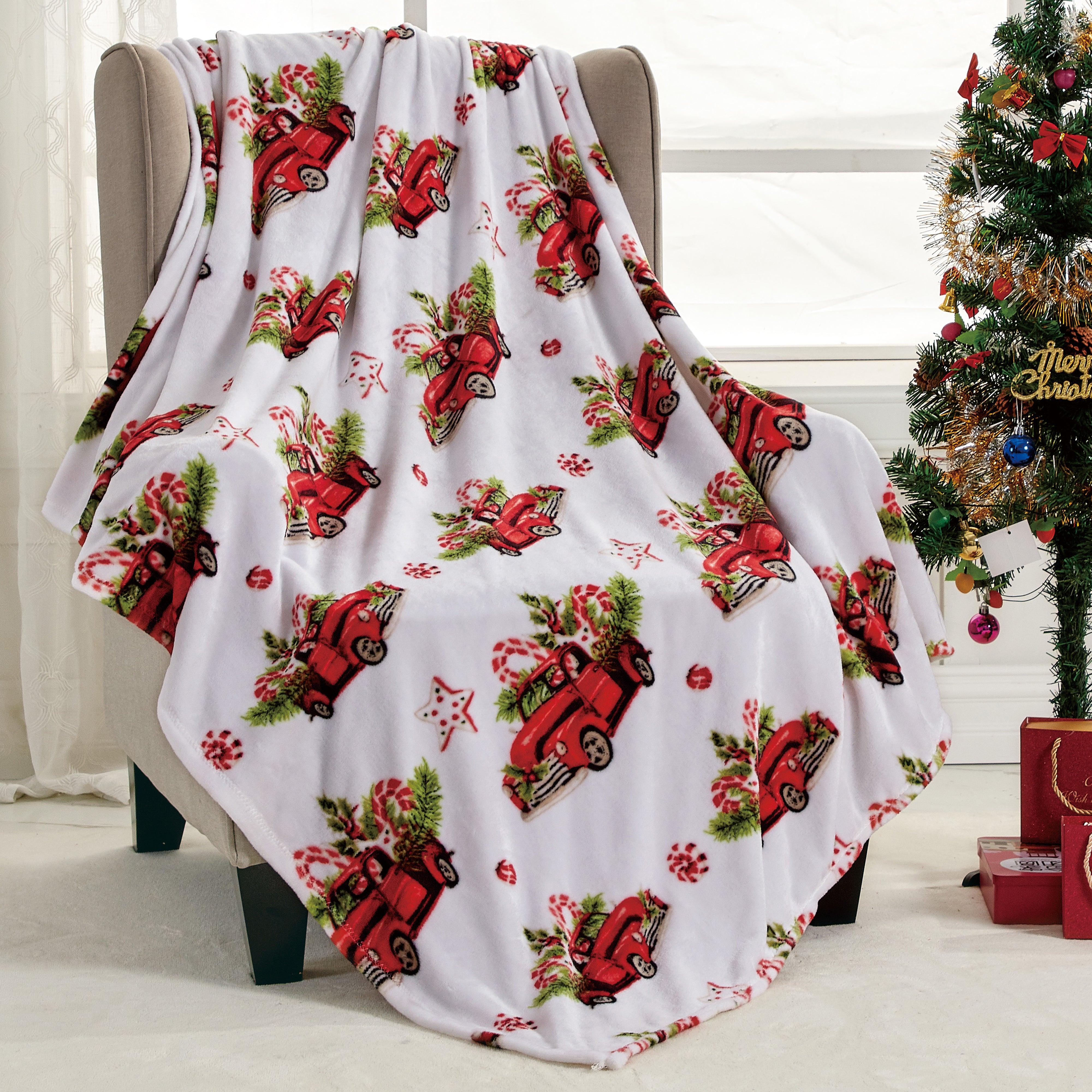 Everlaneas 50" x 60" Holiday Velvet Plush Blanket Throw - 50 x 60 inches