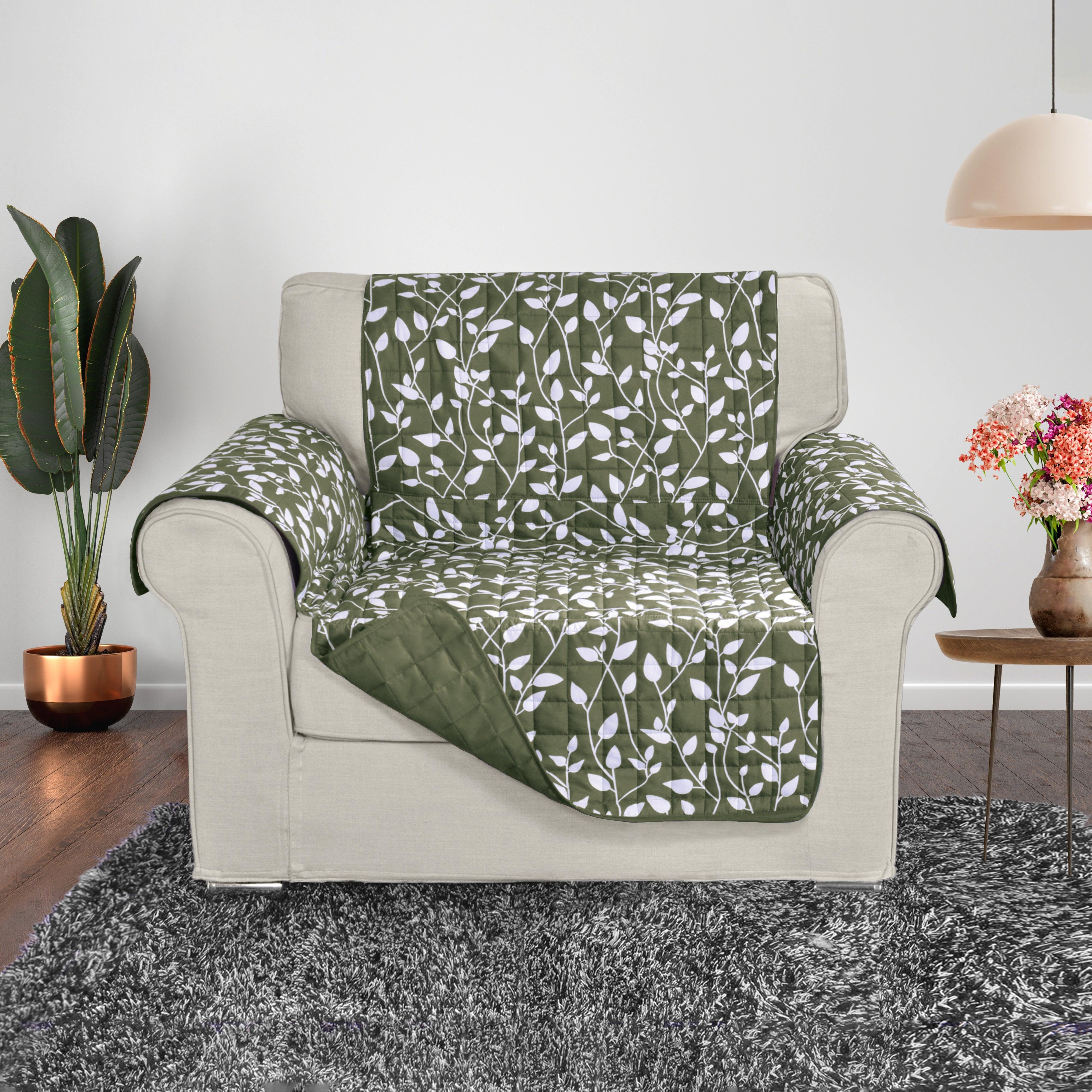 Everlaneas Leaves Design Reversible Smart Furniture Protectors