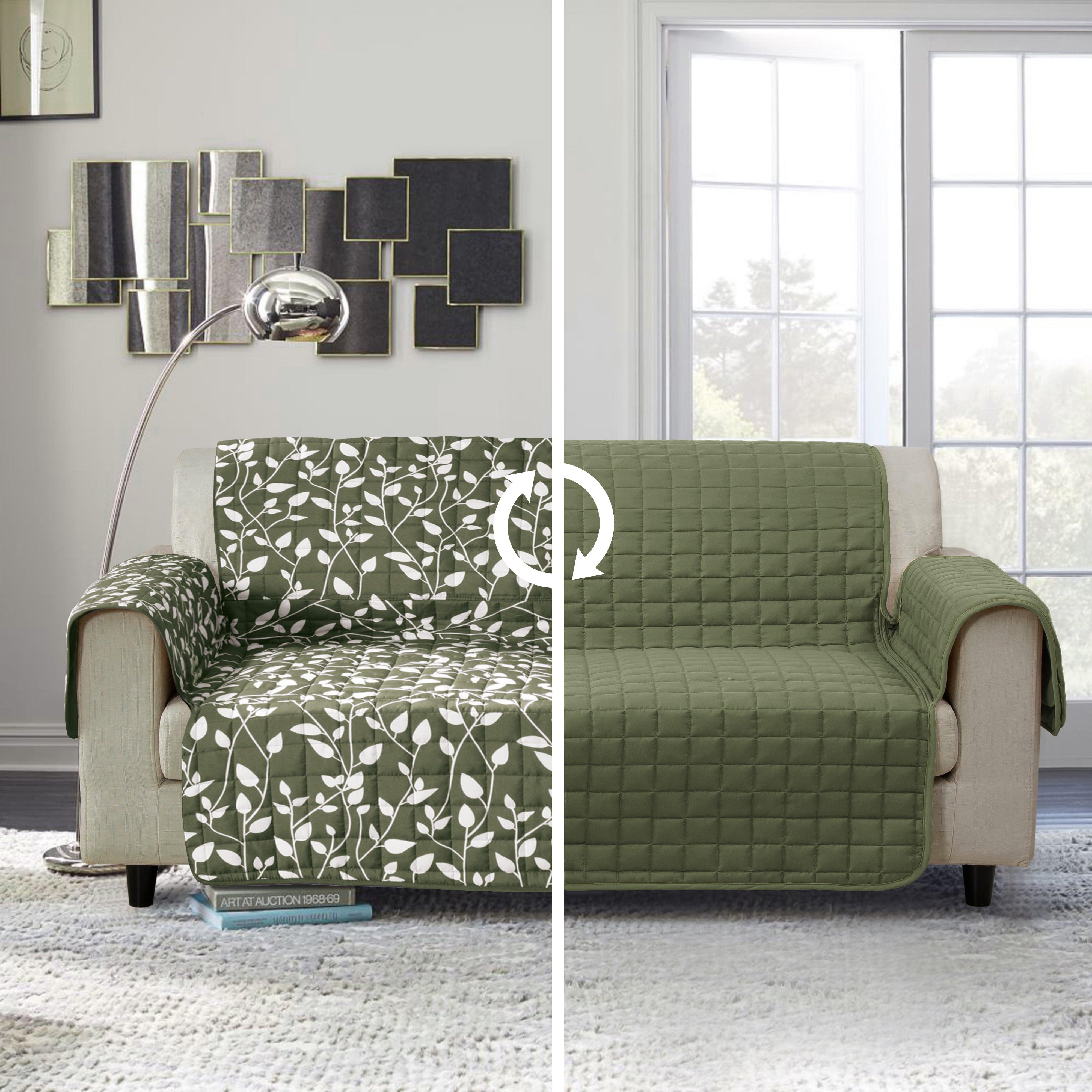 Everlaneas Leaves Design Reversible Smart Furniture Protectors