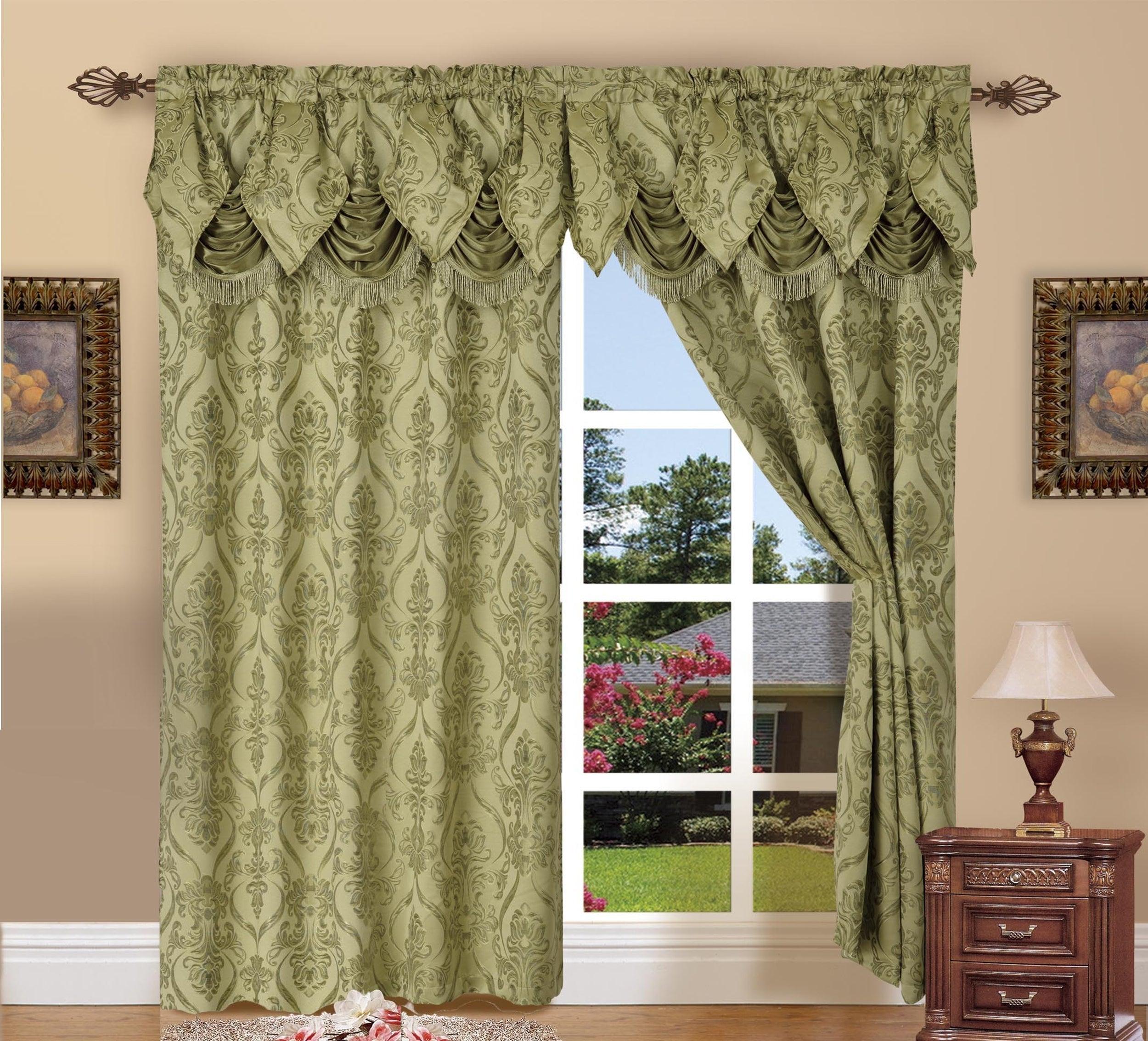 Everlaneas Set of 2 Penelope Jacquard Look Curtain Panels - 54" W x 84" L