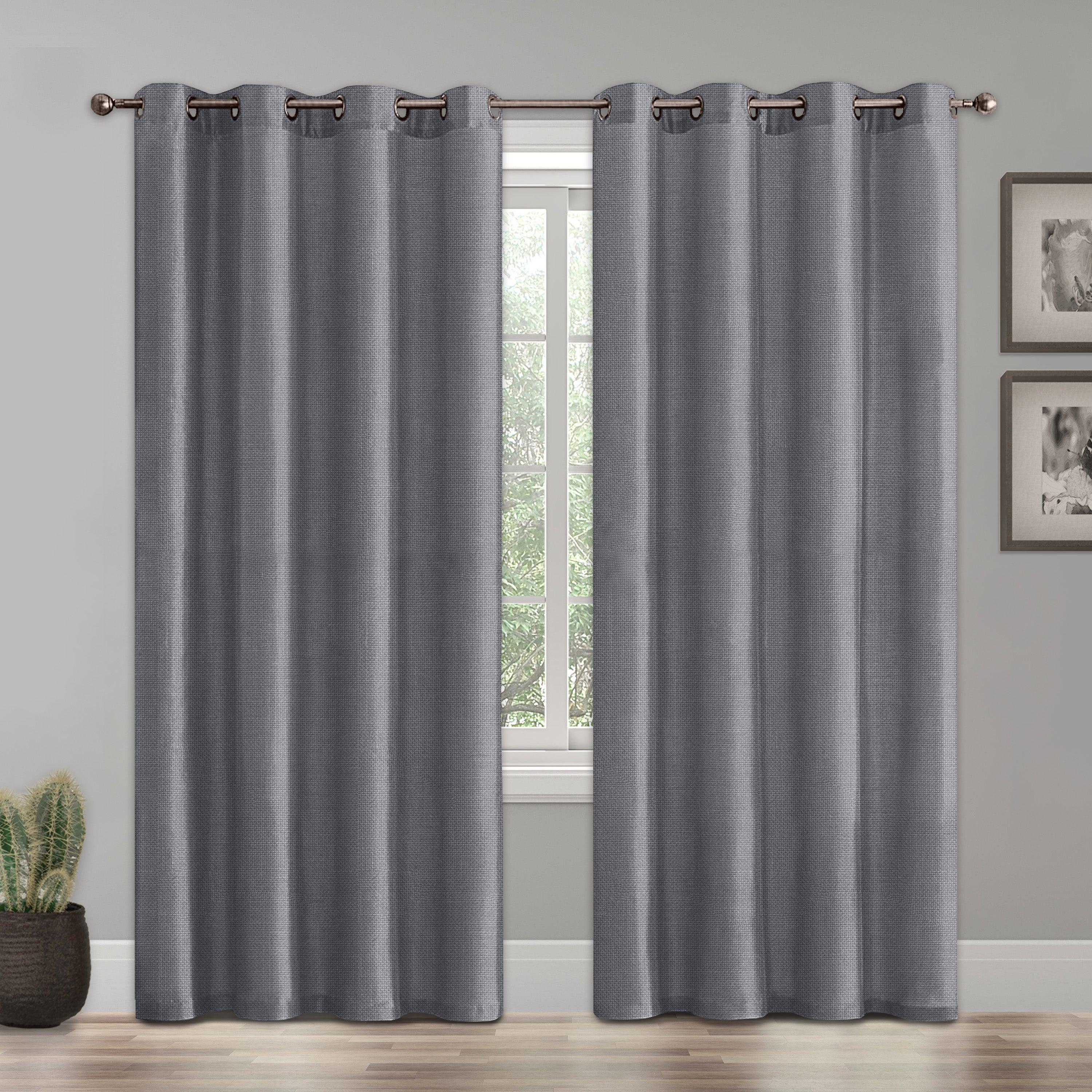 Everlaneas Set of 2 Room Darkening Grommet Top Curtains