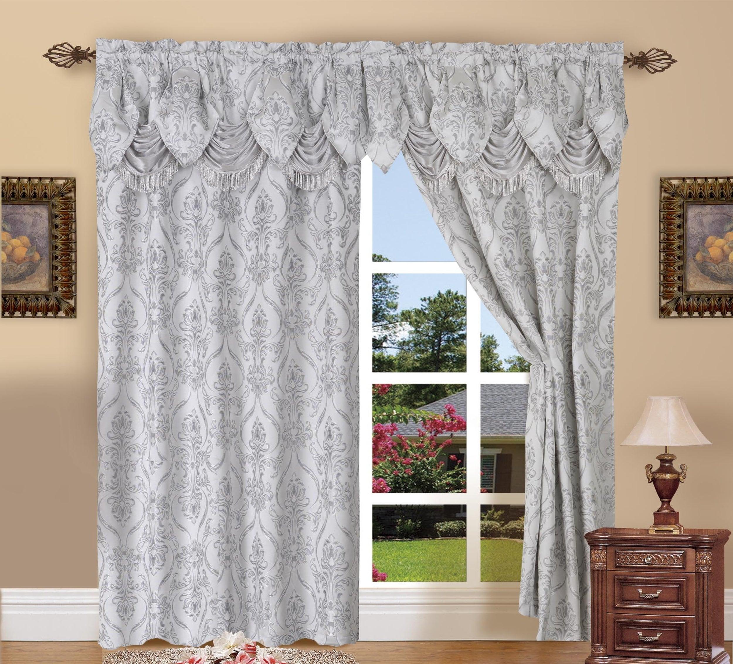 Everlaneas Set of 2 Penelope Jacquard Look Curtain Panels - 54" W x 84" L