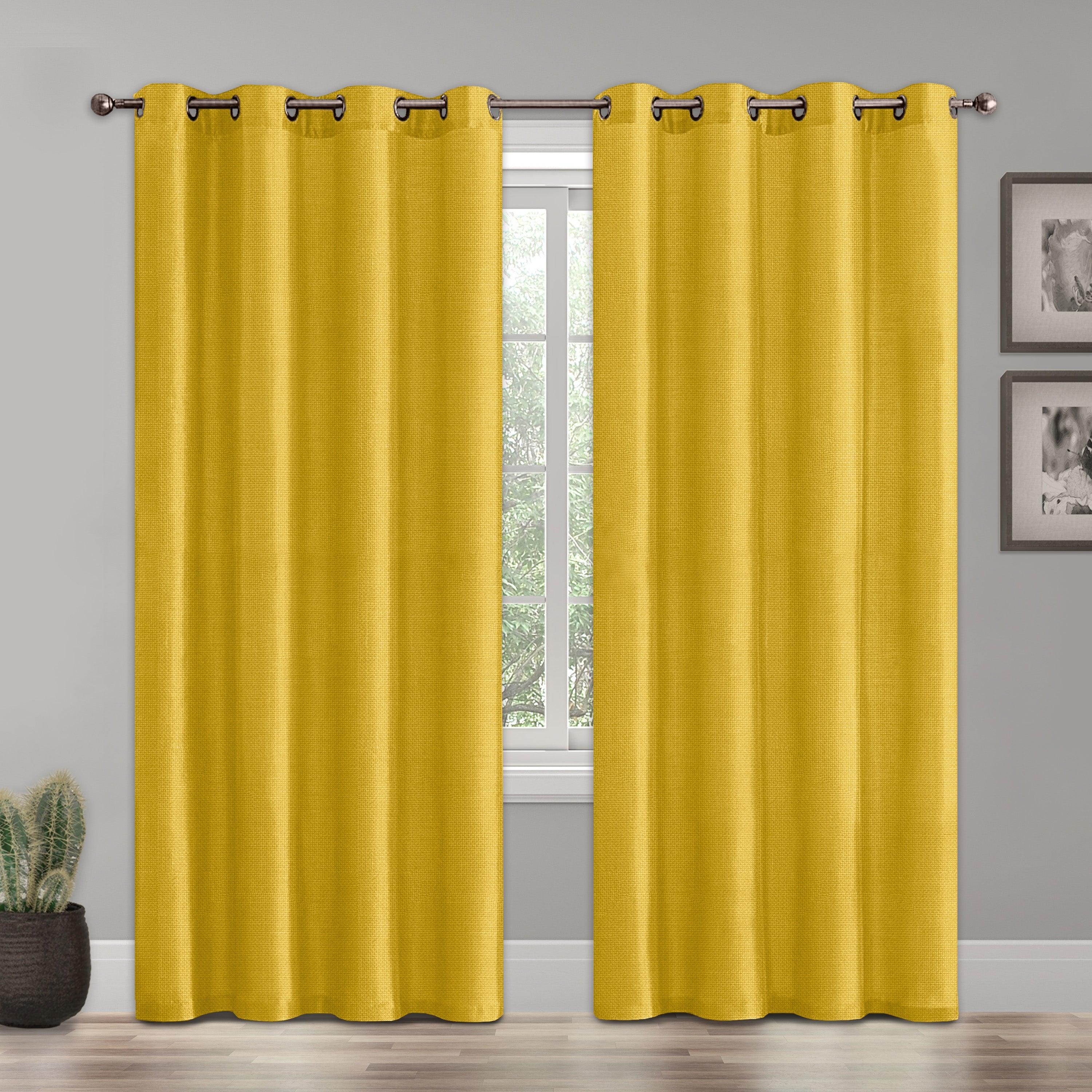 Everlaneas Set of 2 Room Darkening Grommet Top Curtains