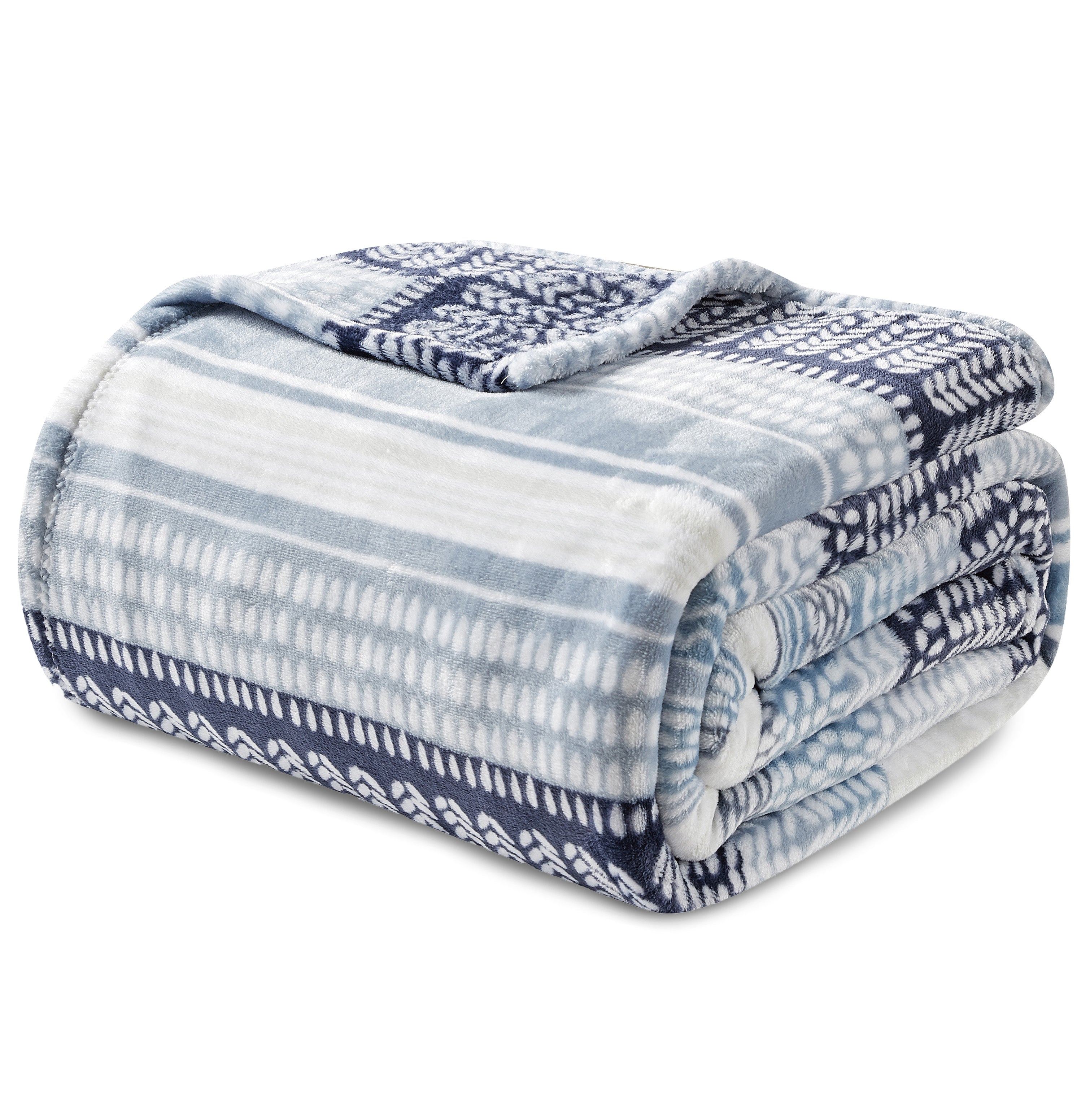 Everlaneas Printed Bed or Oversized Couch Blanket - Lightweight for All Season Warmth