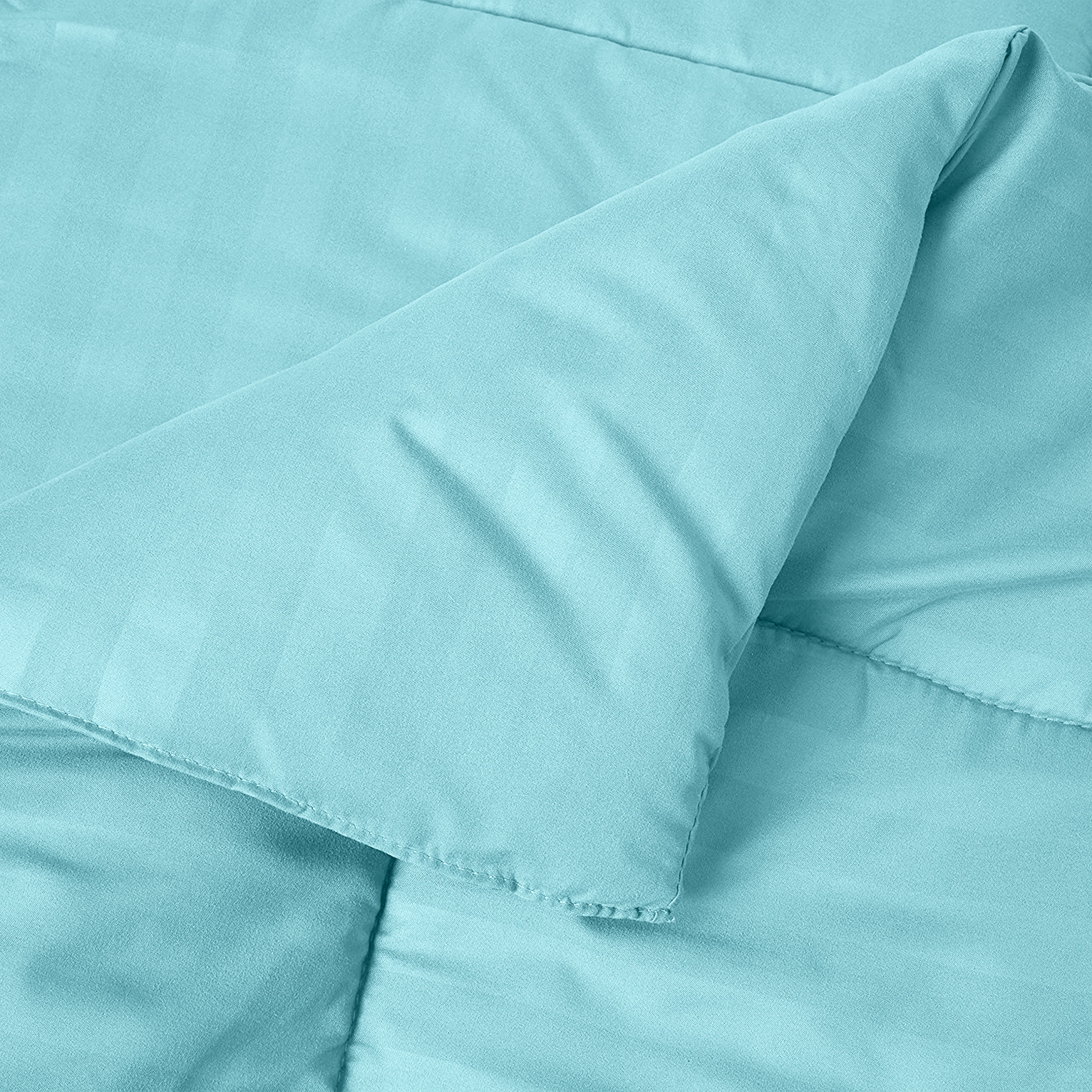 Everlaneas 8-Piece Dobby Stripe Comforter Set - Includes 4-Piece Sheet Set with Double Sided Storage Pockets