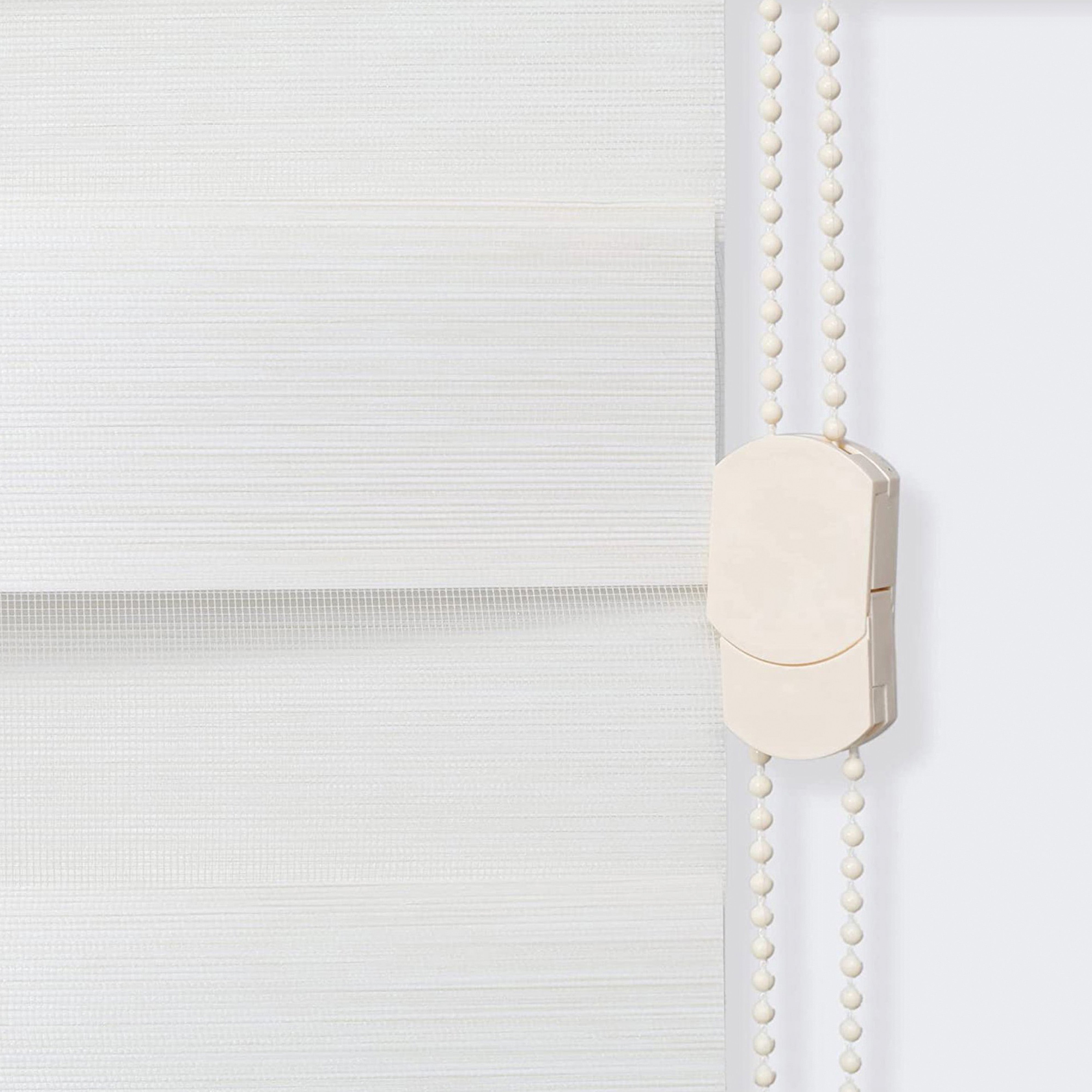 Everlaneas Corded Zebra Blinds, Dual Layer Window Treatments Sheer Light Control