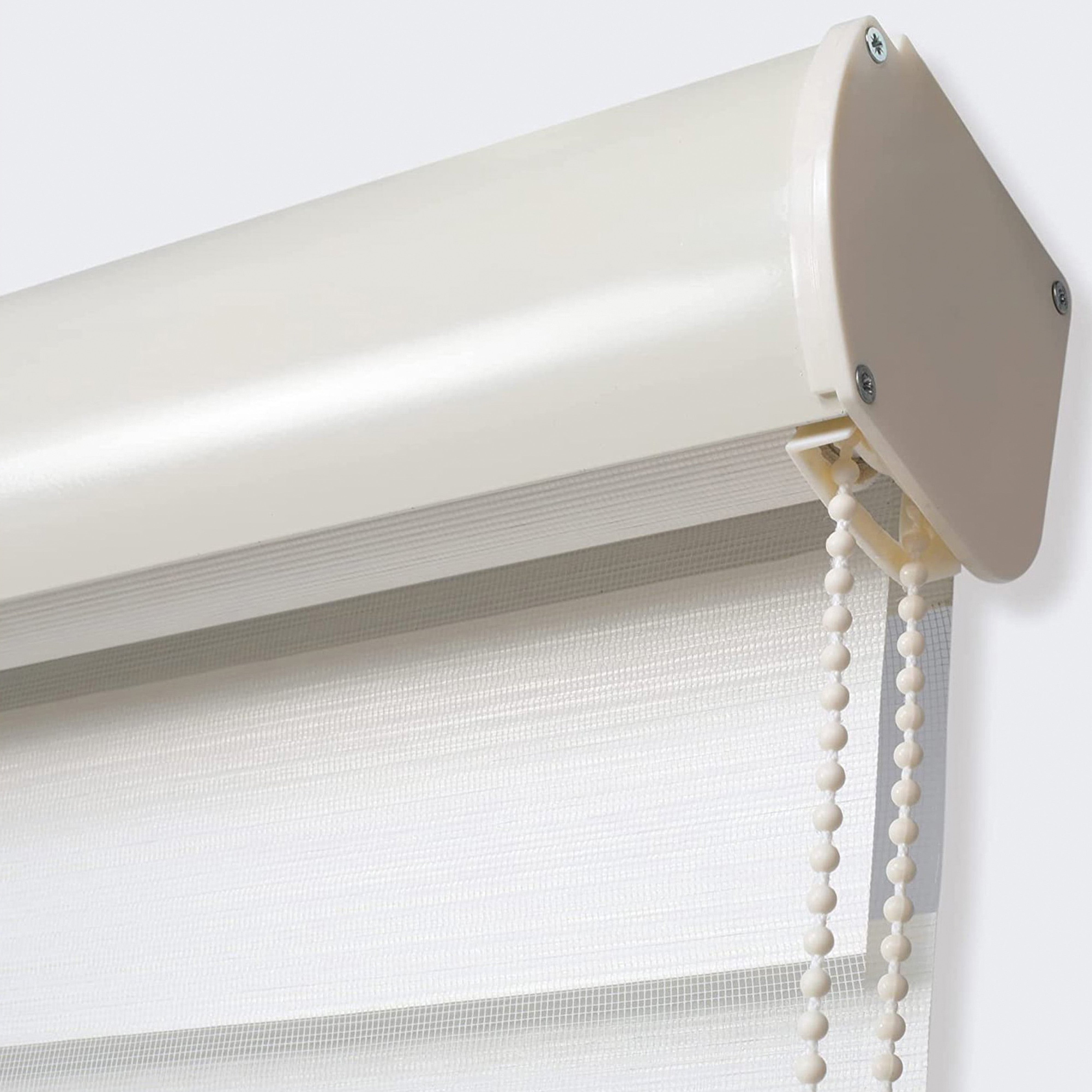 Everlaneas Corded Zebra Blinds, Dual Layer Window Treatments Sheer Light Control