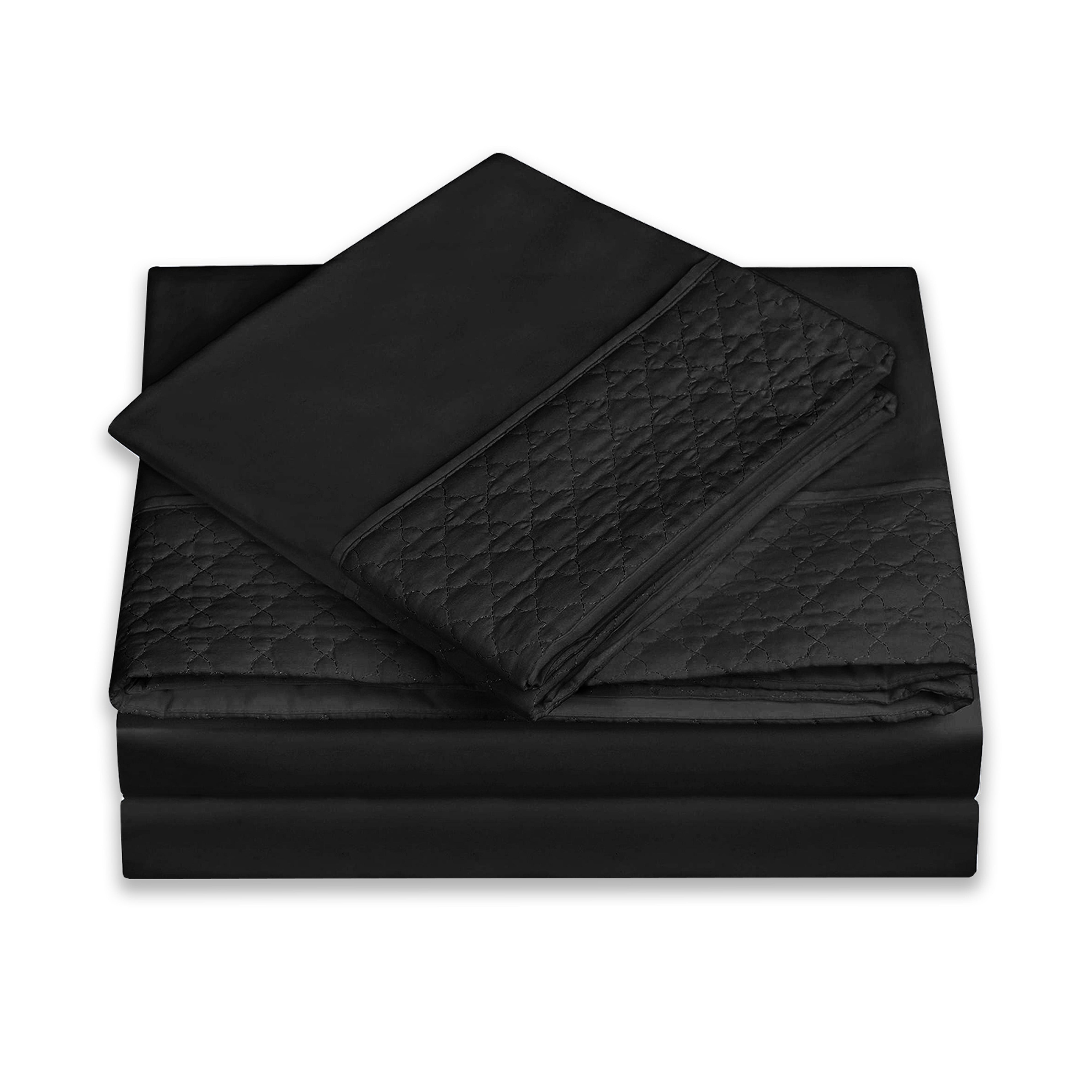 Everlaneas Quilted 4-Piece Sheet Set, Premium Hotel Quality