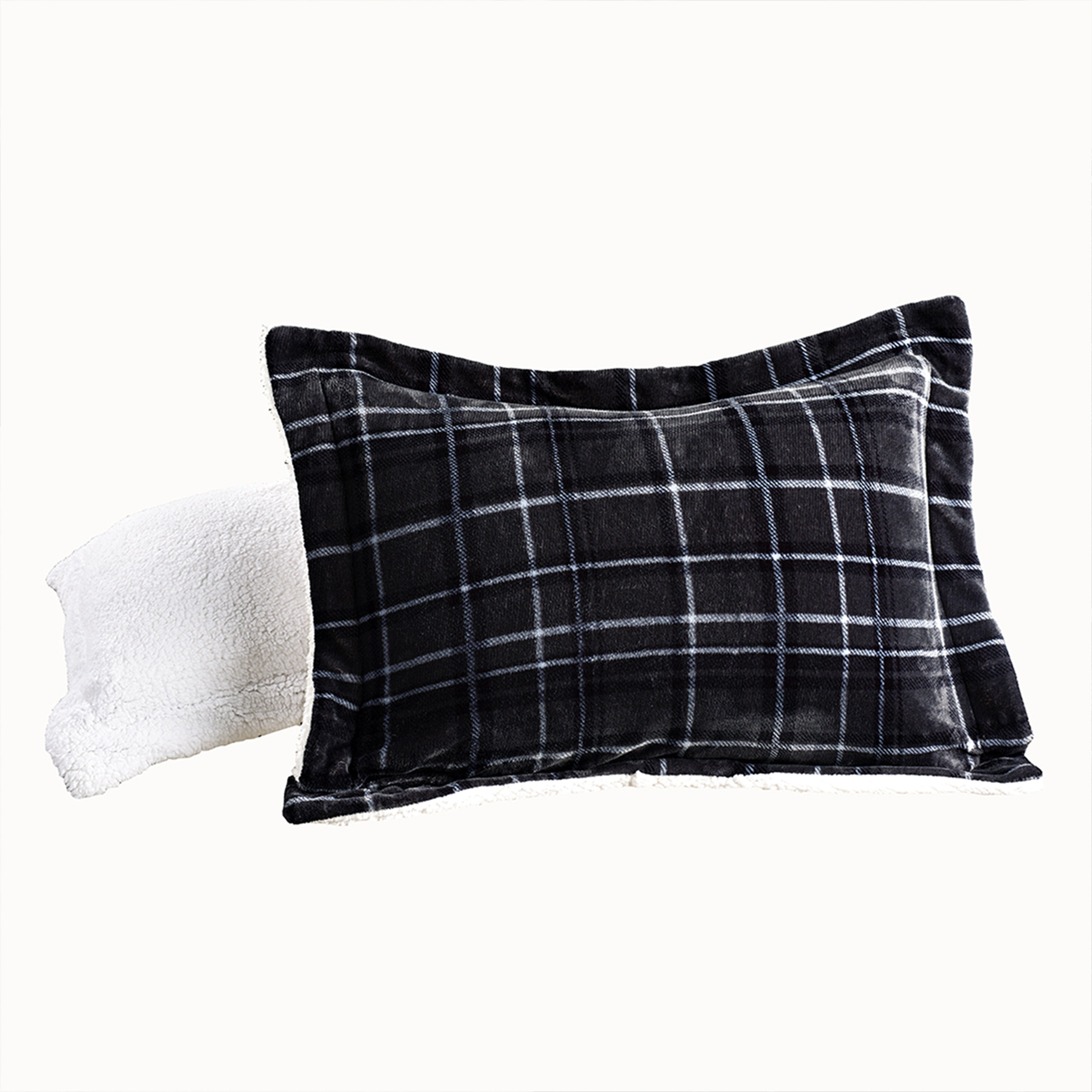 Everlaneas 3-Piece Plaid Micro-Suede Reversible Sherpa - Comforter Set