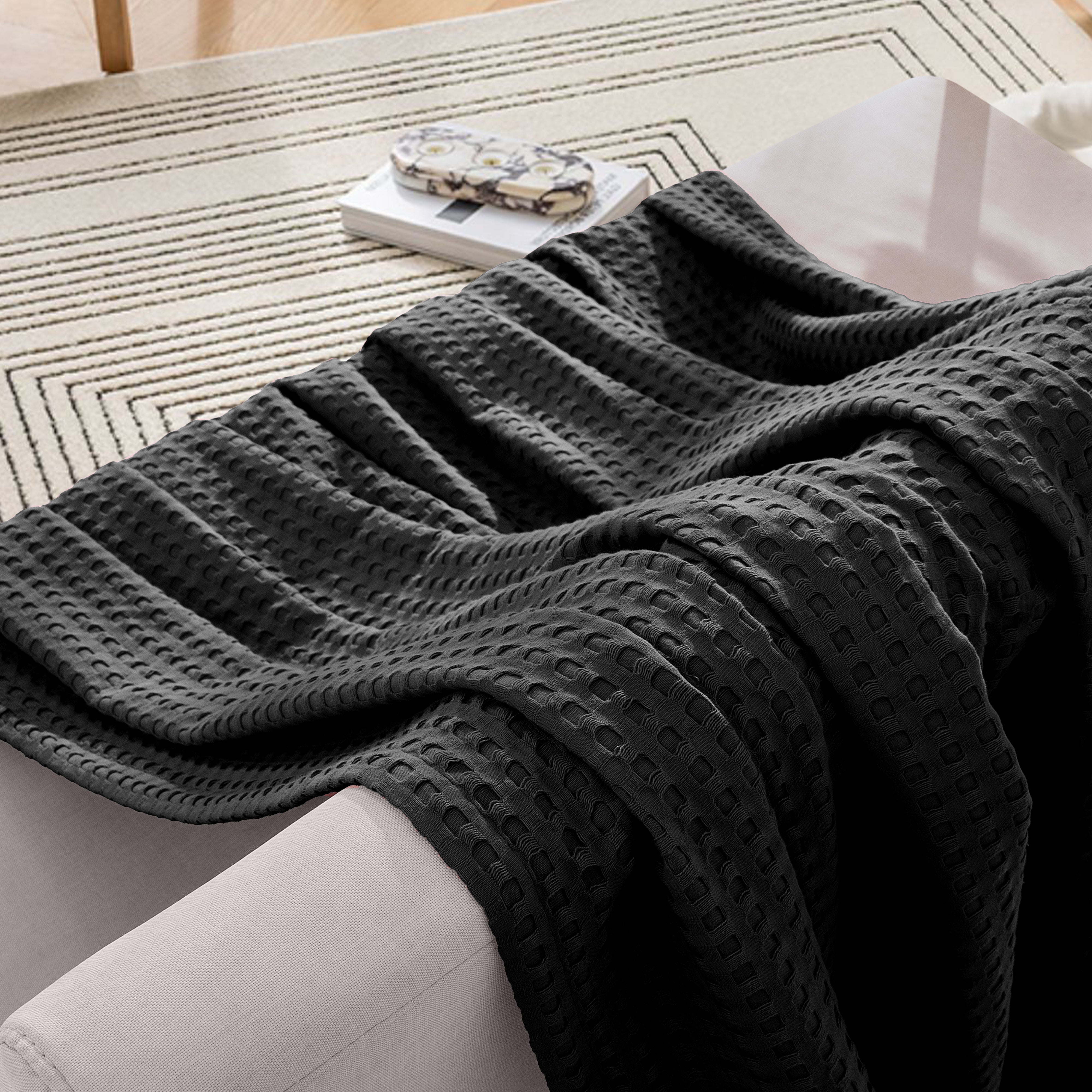 Everlaneas Cotton Waffle Blanket