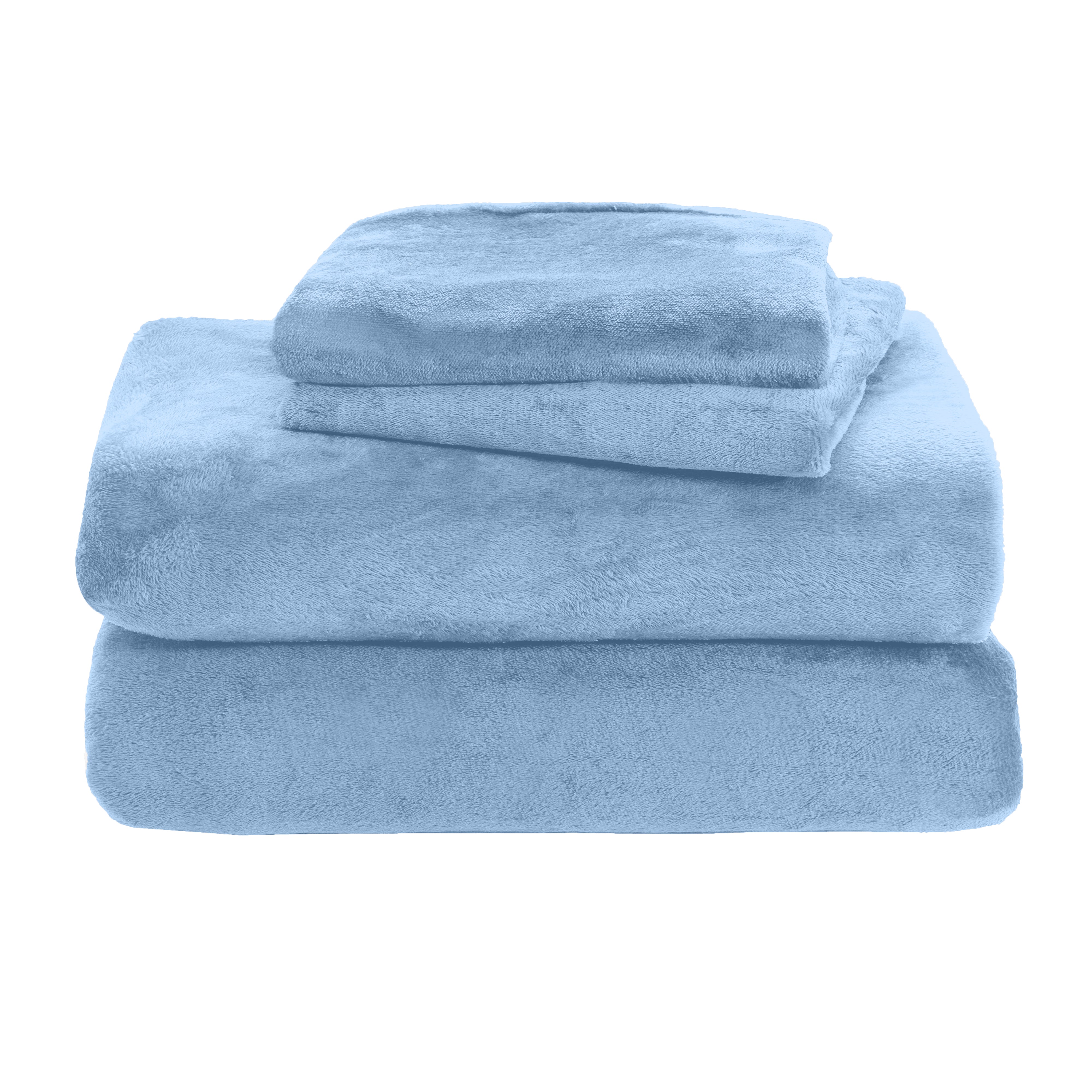 Everlaneas 4-Piece Velvet Plush Flannel Sheet Set