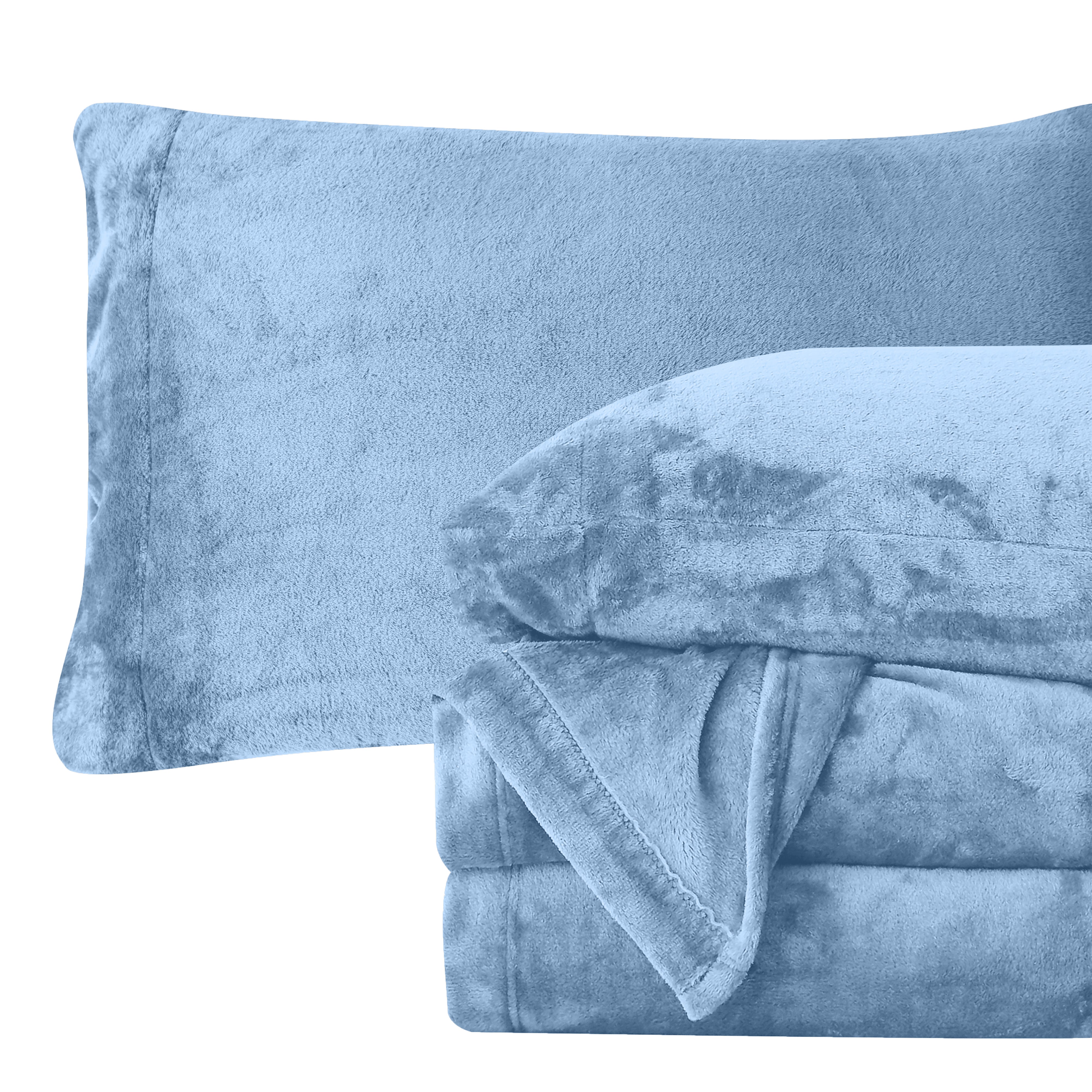 Everlaneas 4-Piece Velvet Plush Flannel Sheet Set