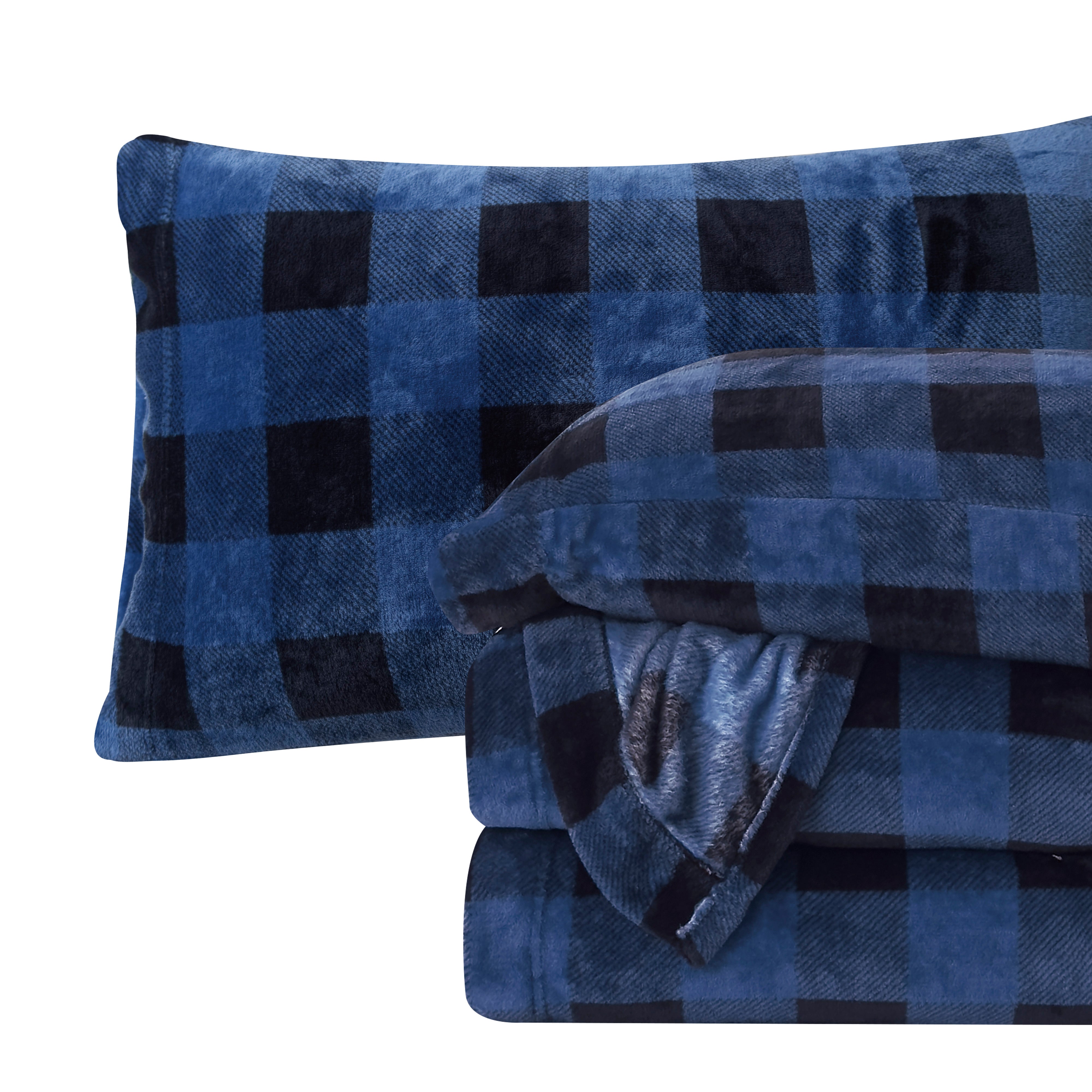 Everlaneas 4-Piece Velvet Plush Flannel Sheet Set
