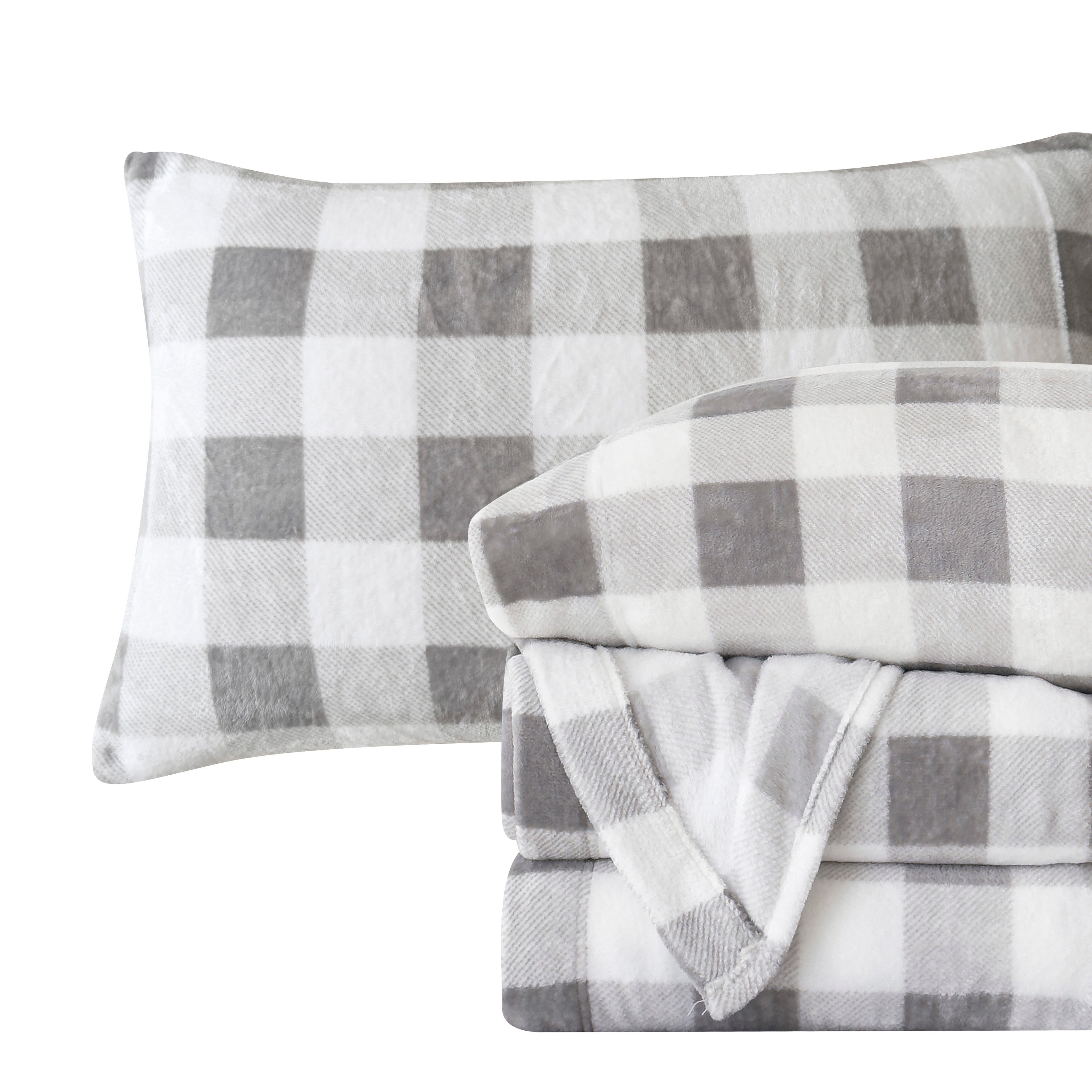 Everlaneas 4-Piece Velvet Plush Flannel Sheet Set