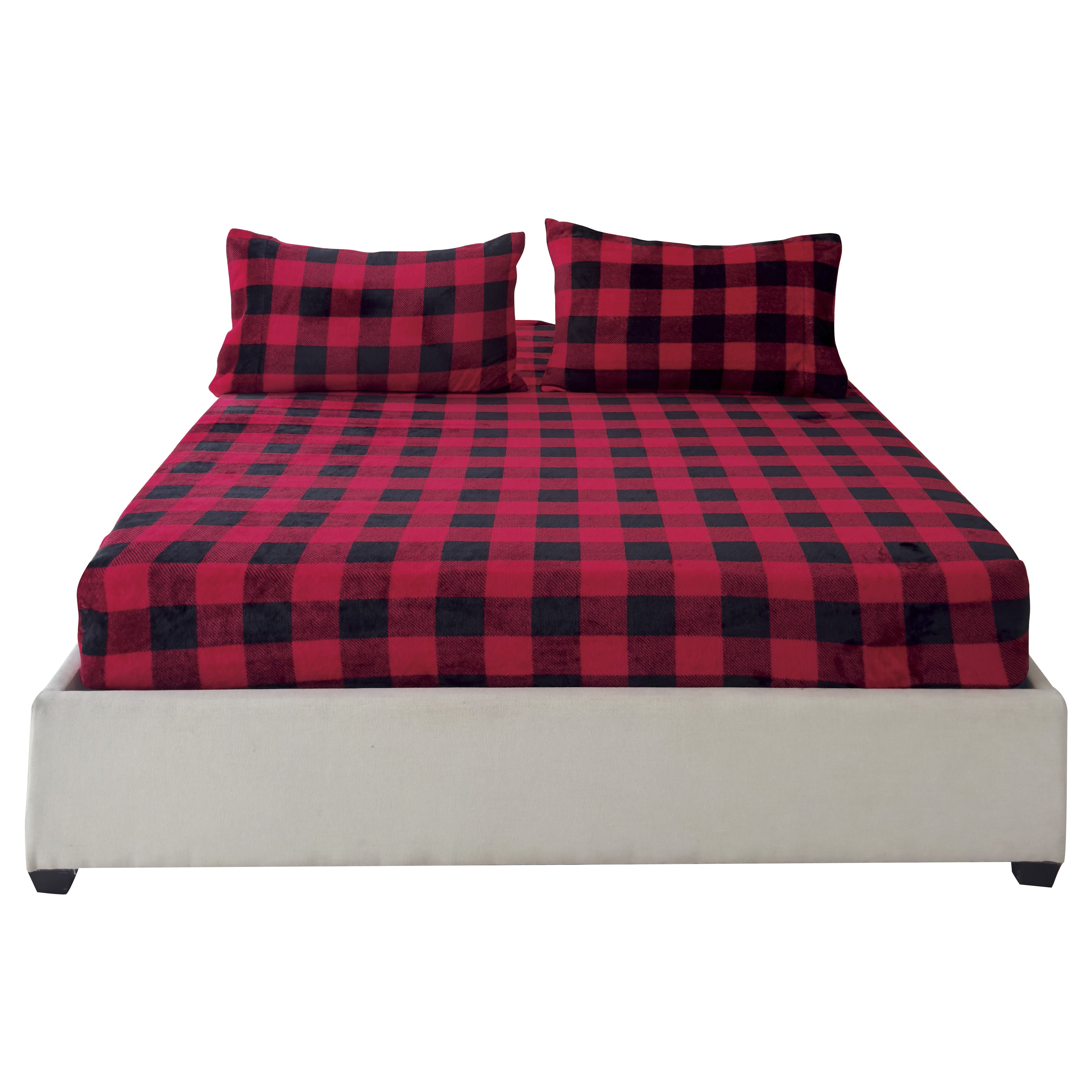 Everlaneas 4-Piece Velvet Plush Flannel Sheet Set