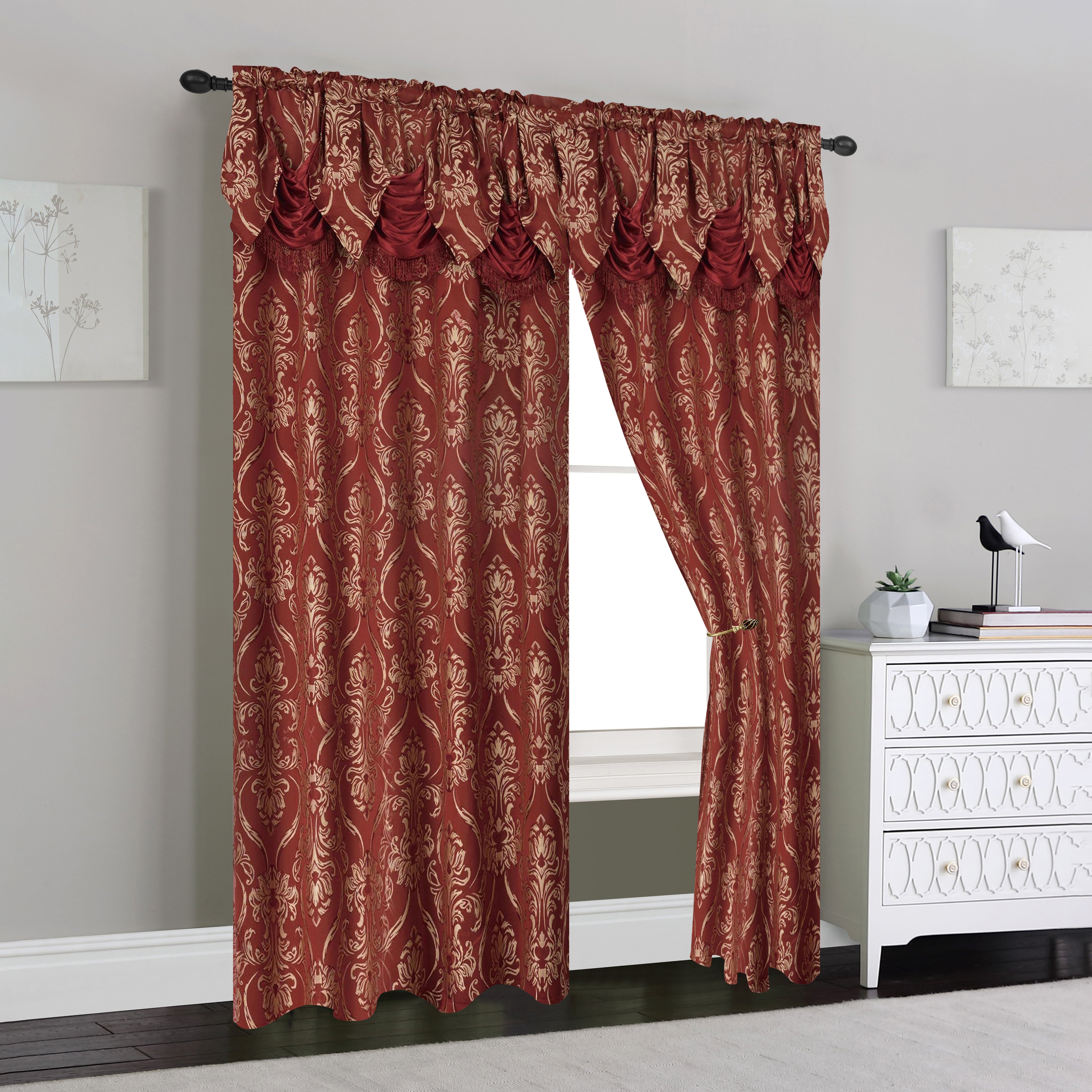 Everlaneas Set of 2 Penelope Jacquard Look Curtain Panels - 54" W x 84" L