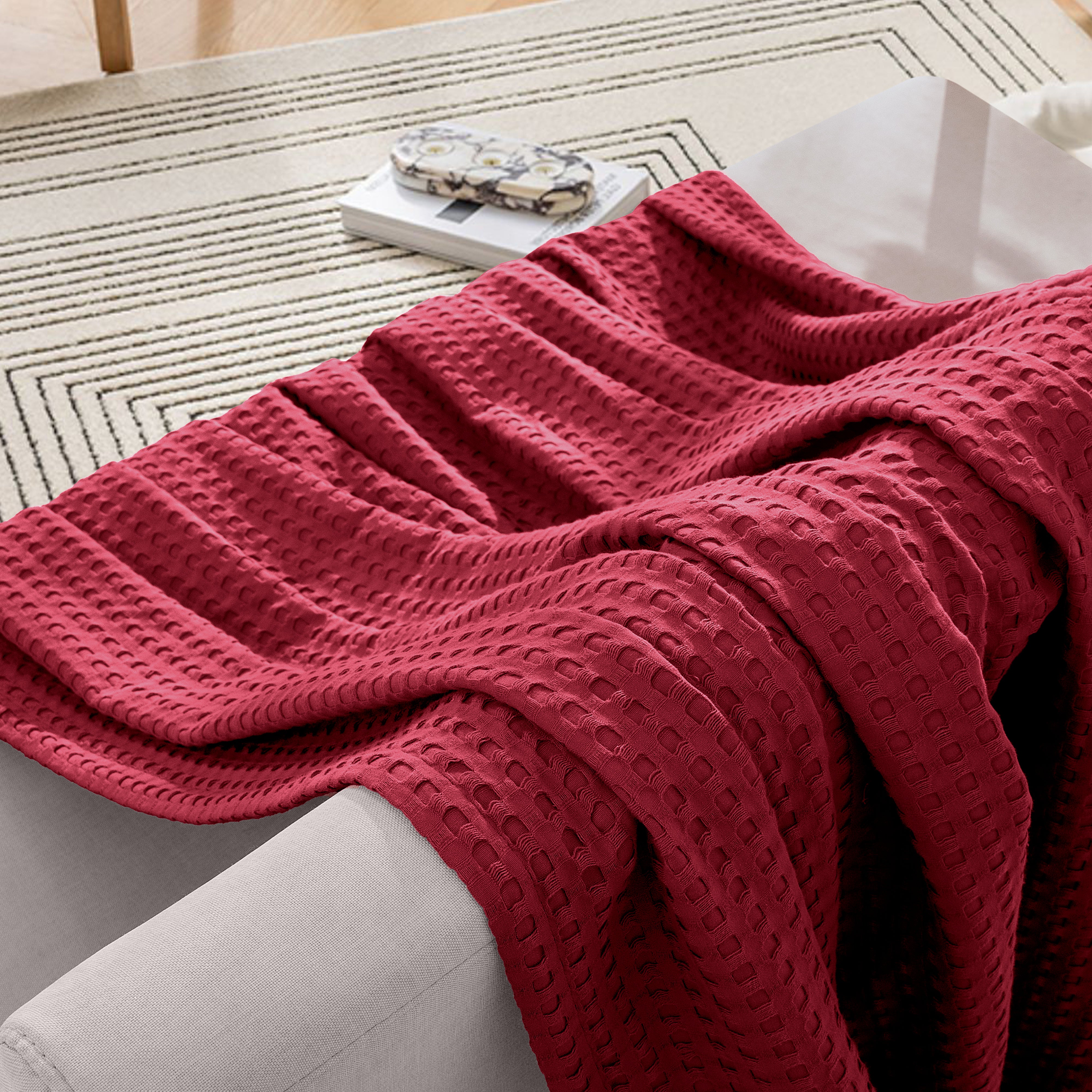 Everlaneas Cotton Waffle Blanket
