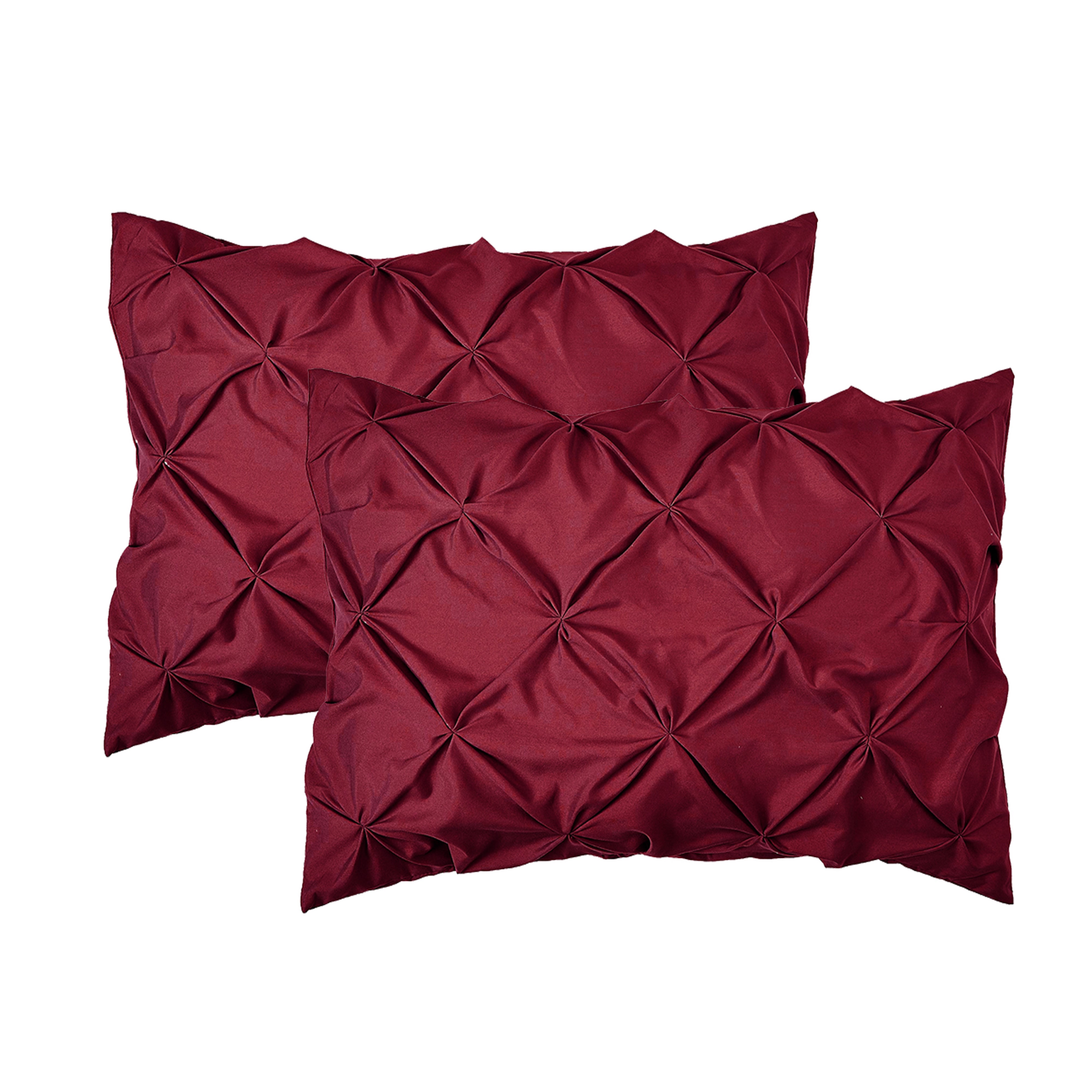 Everlaneas 8-Piece Pintuck Pinch Pleated Comforter Set - Includes 4-Piece Sheet Set with Double Sided Storage Pockets