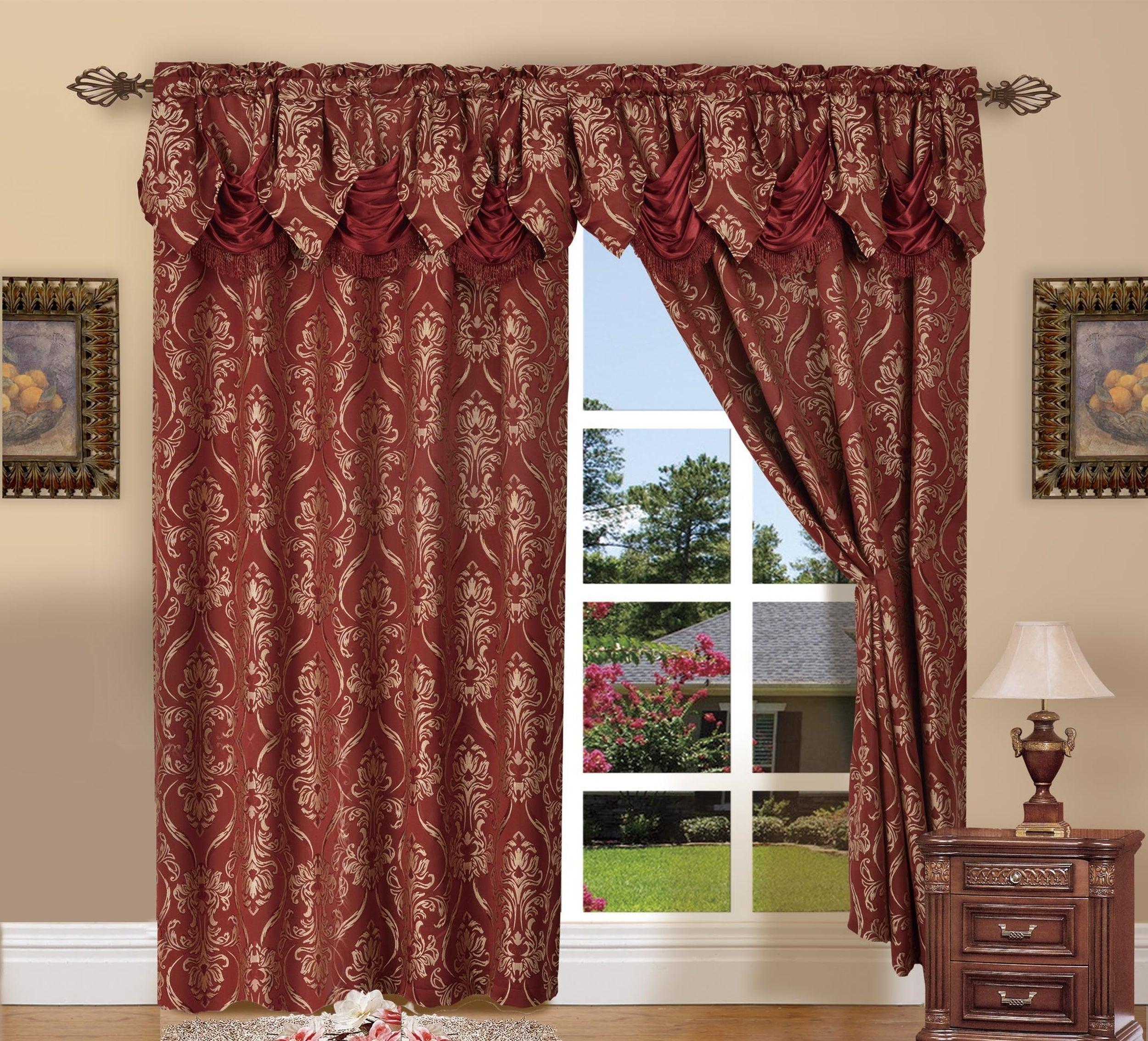 Everlaneas Set of 2 Penelope Jacquard Look Curtain Panels - 54" W x 84" L
