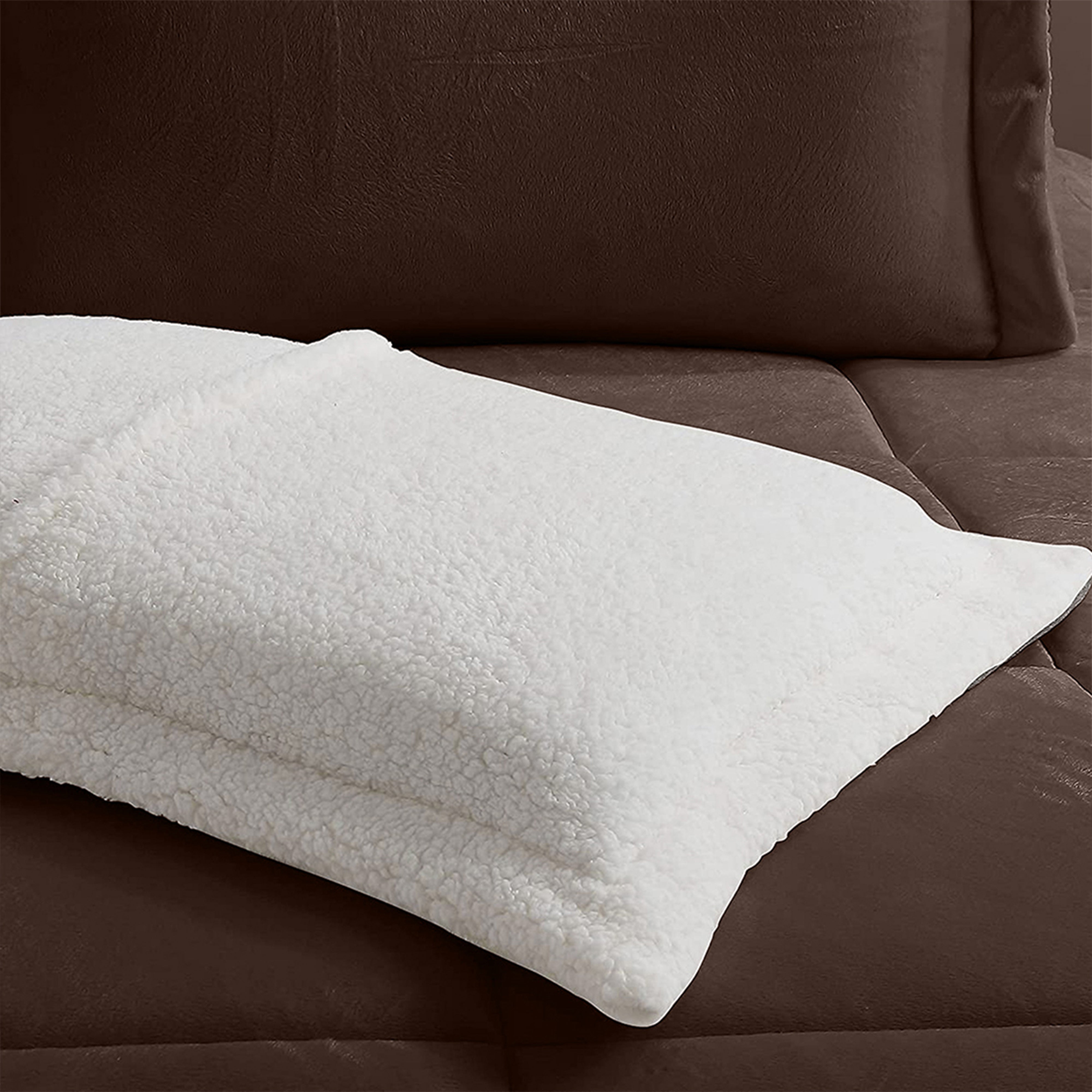 Everlaneas 3-Piece Micro-Suede Reversible Sherpa - Solid Color Design Comforter Set