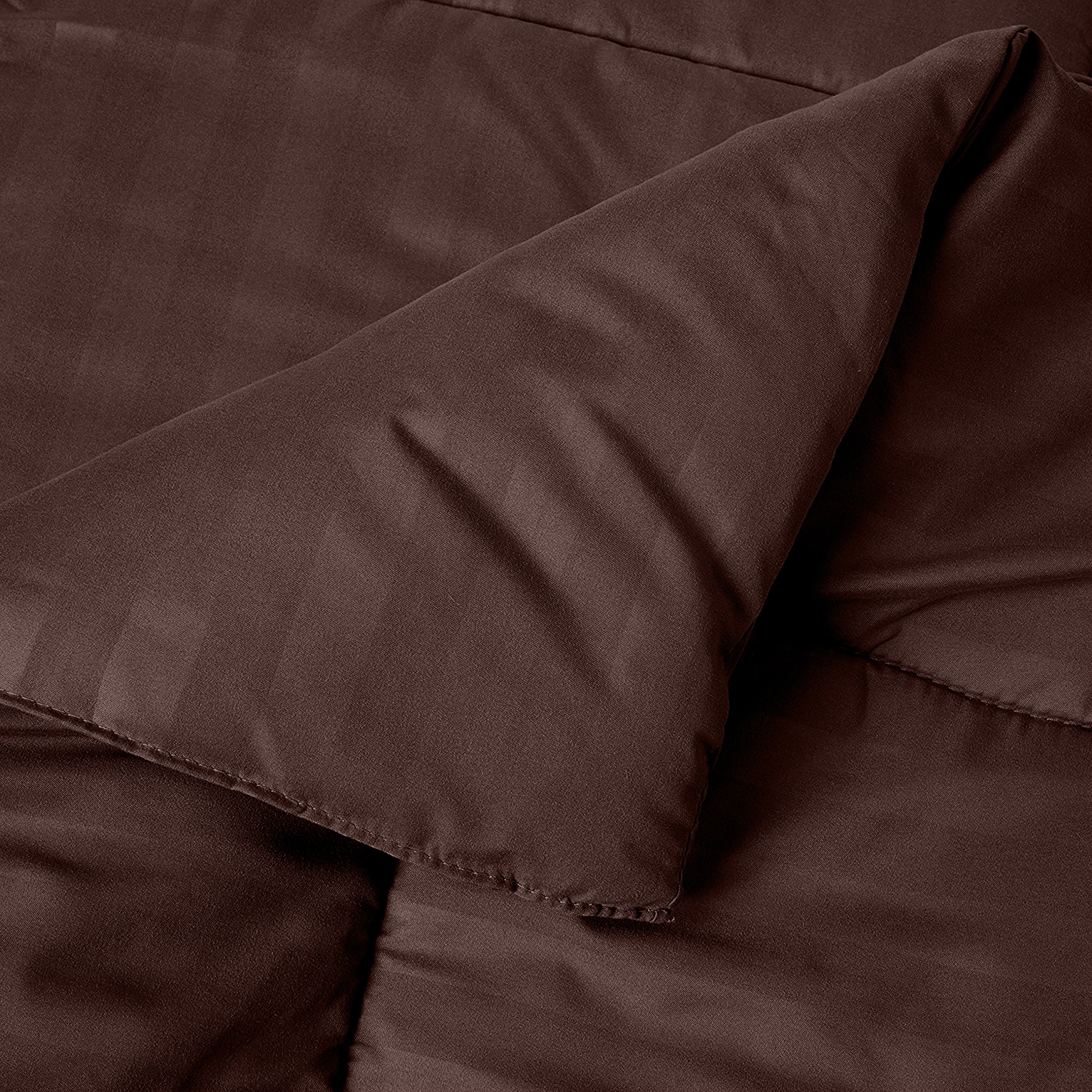 Everlaneas 8-Piece Dobby Stripe Comforter Set - Includes 4-Piece Sheet Set with Double Sided Storage Pockets